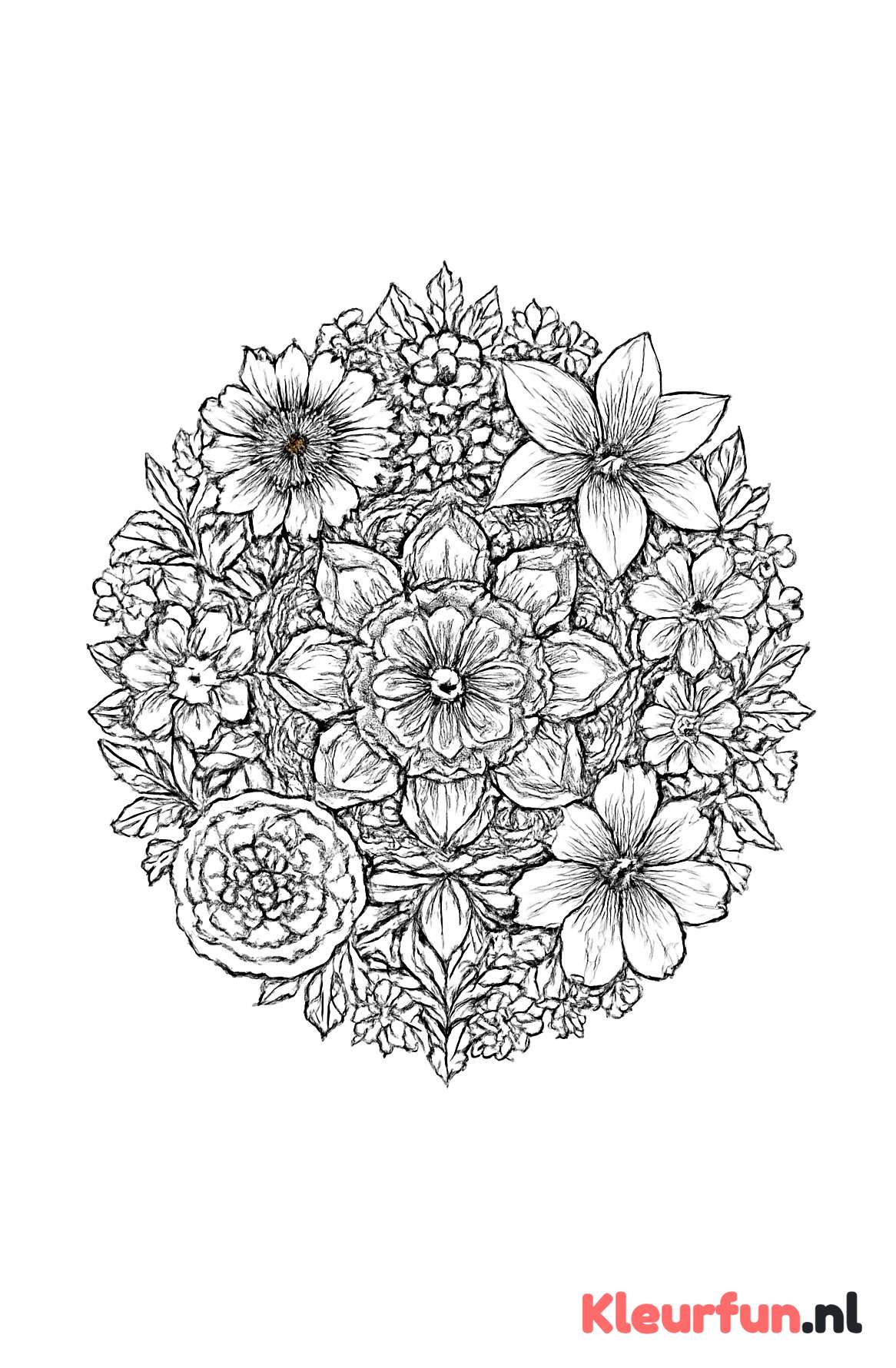 Vloeiende bloemen mandala