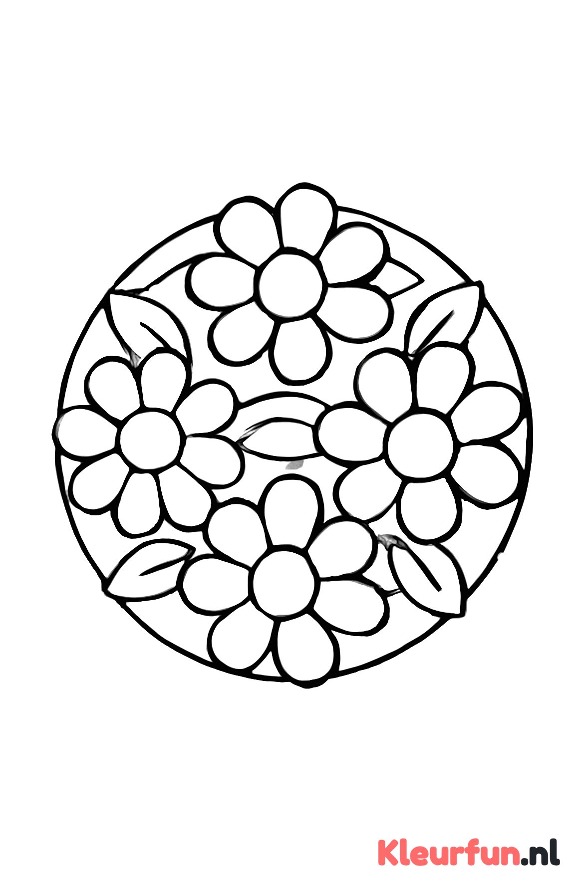 Mandala met grote bloemvormen