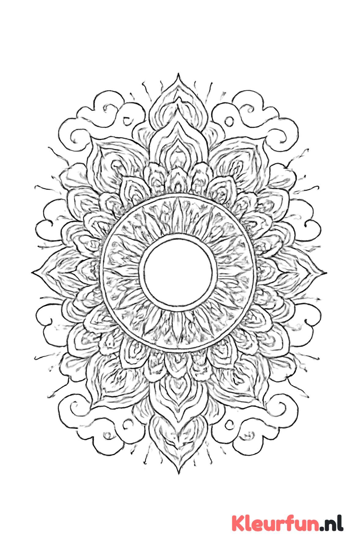Mandala Zon met Symmetrische Details