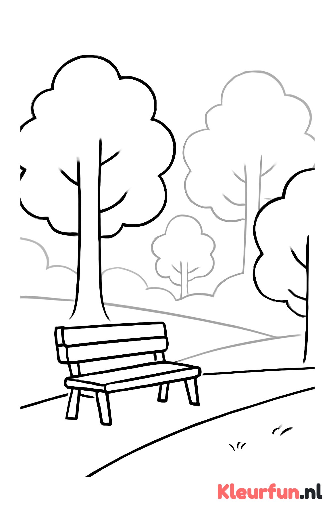 Mistige ochtend in het park