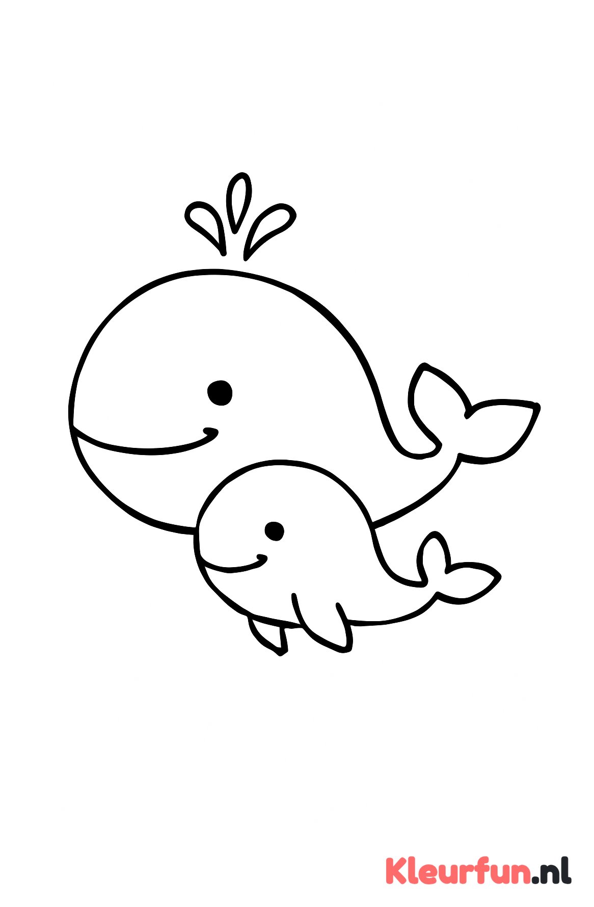 Moeder en Babywalvis Kleurplaat