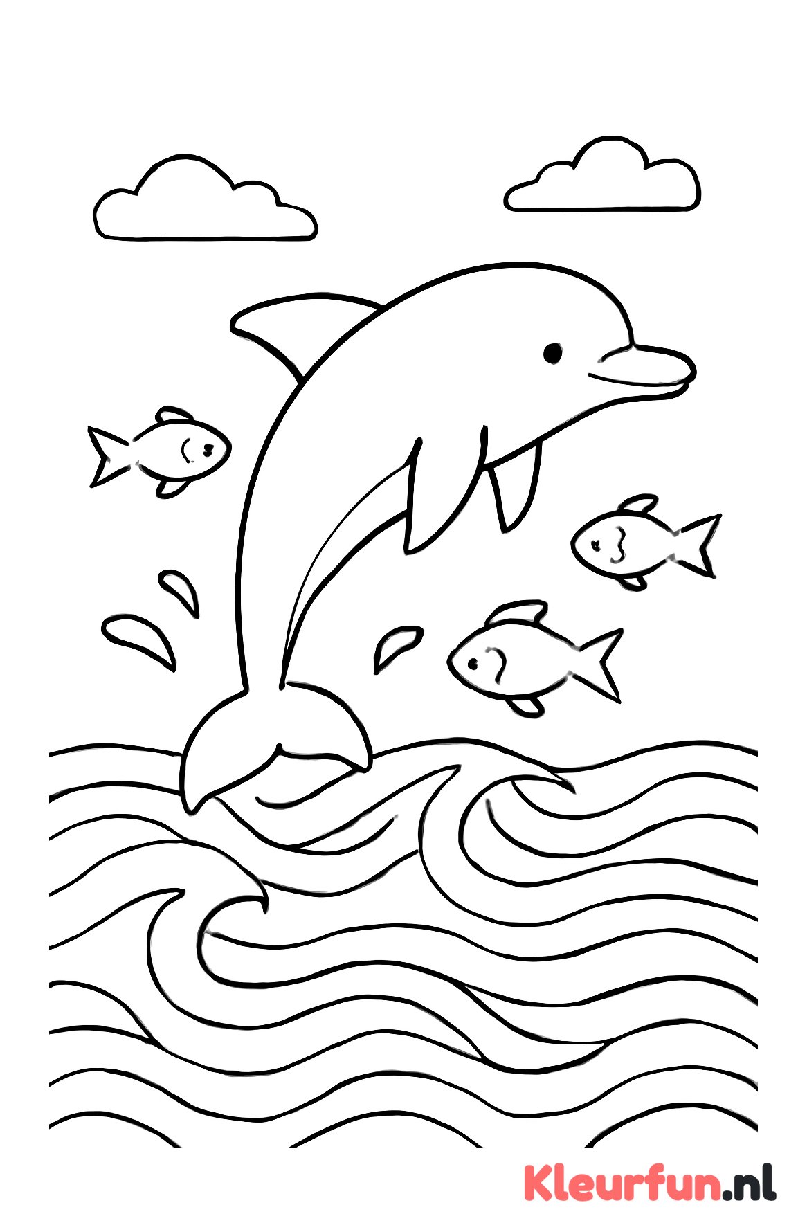 Dolfijn springt in de oceaan