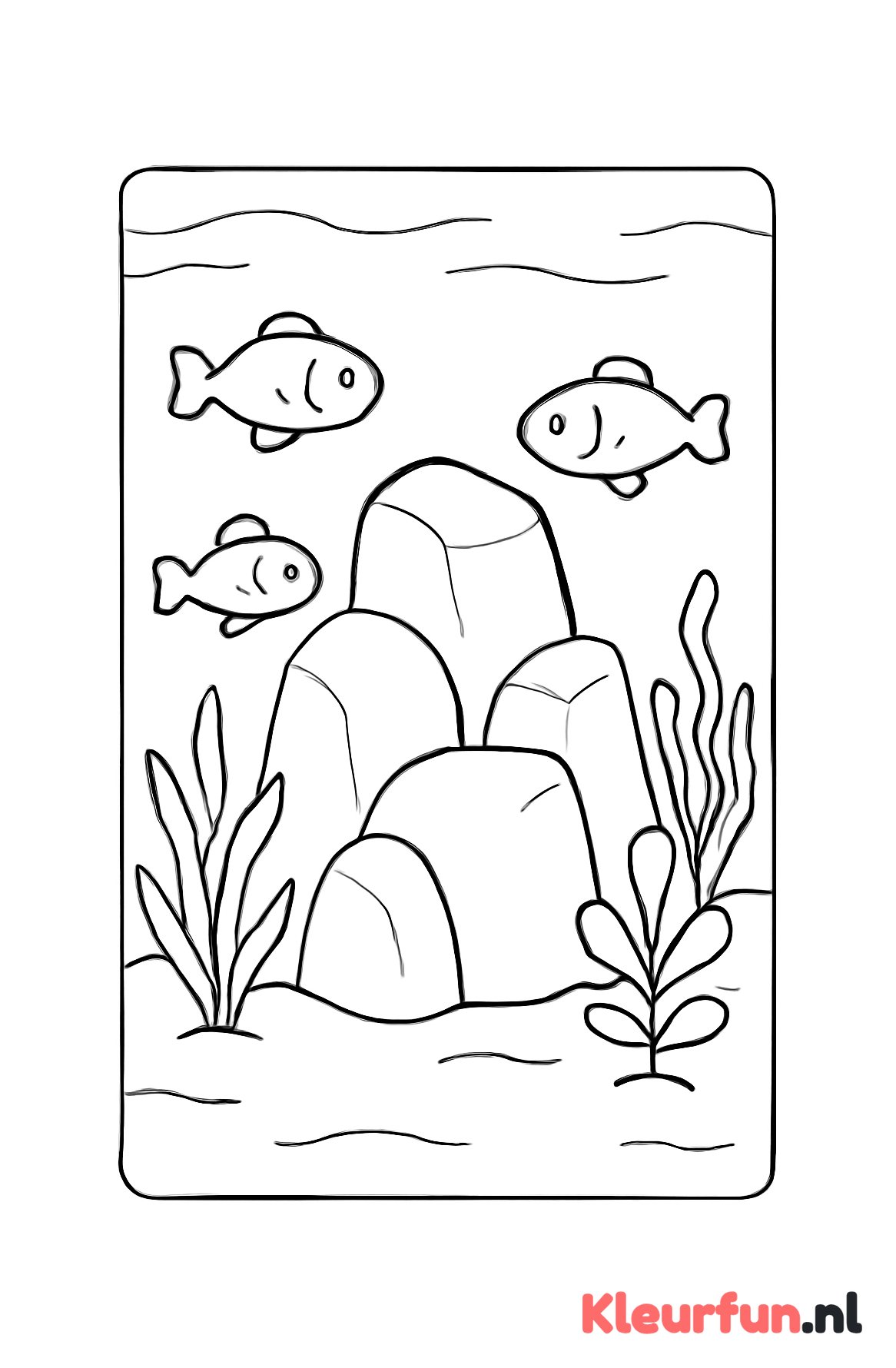 Onderwaterrots en kleine vissen