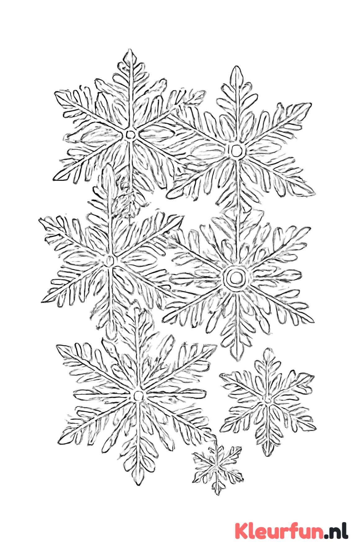 Overlappende sneeuwvlokken mix