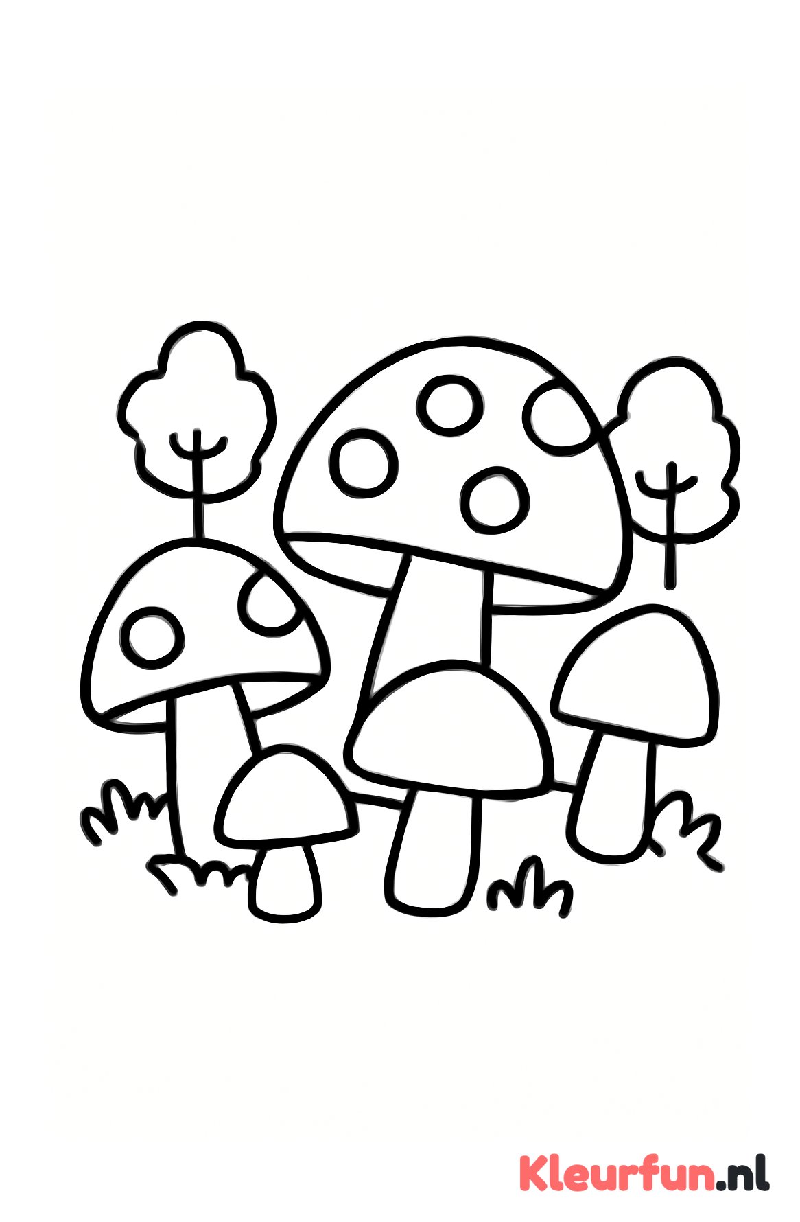 Paddenstoelen in het bos
