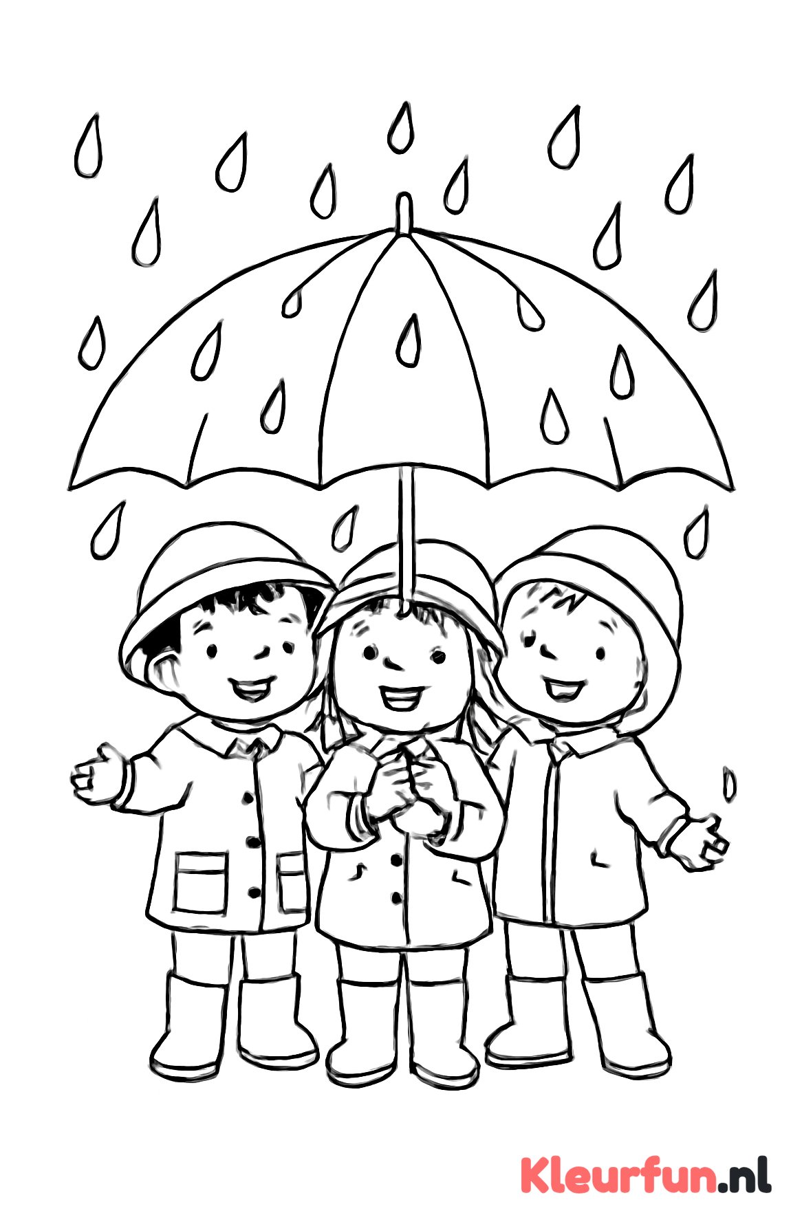 Paraplu met kinderen
