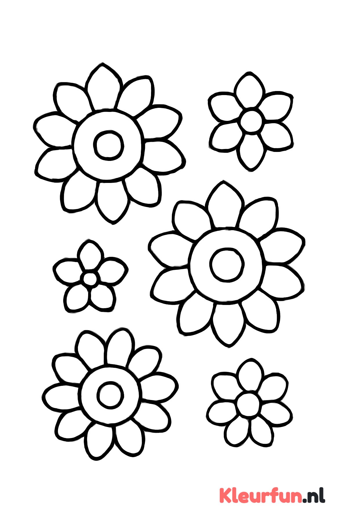Eenvoudige mandala bloemen symmetrisch voor peuters 2