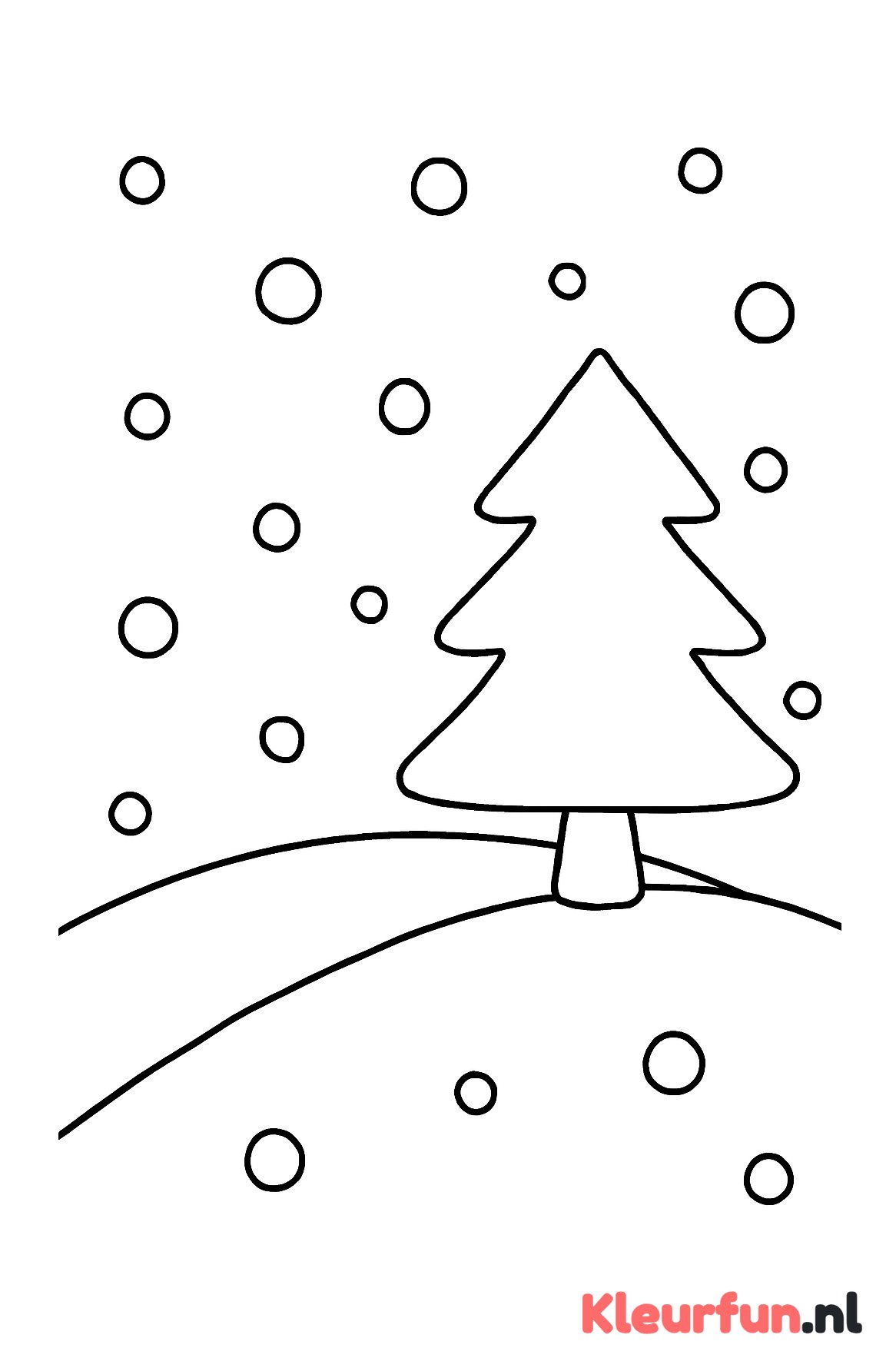 Eenvoudig winterlandschap voor peuters