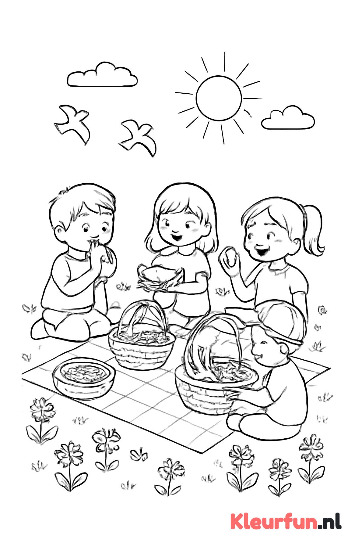 Picknick in het voorjaar