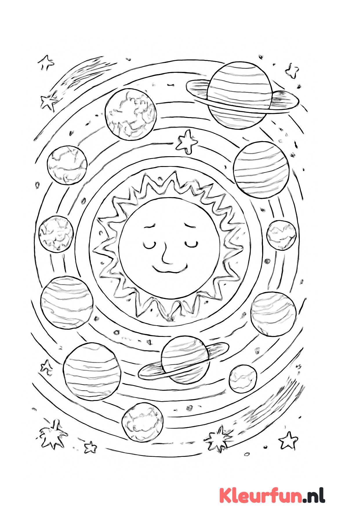 Planeten met ringen en manen