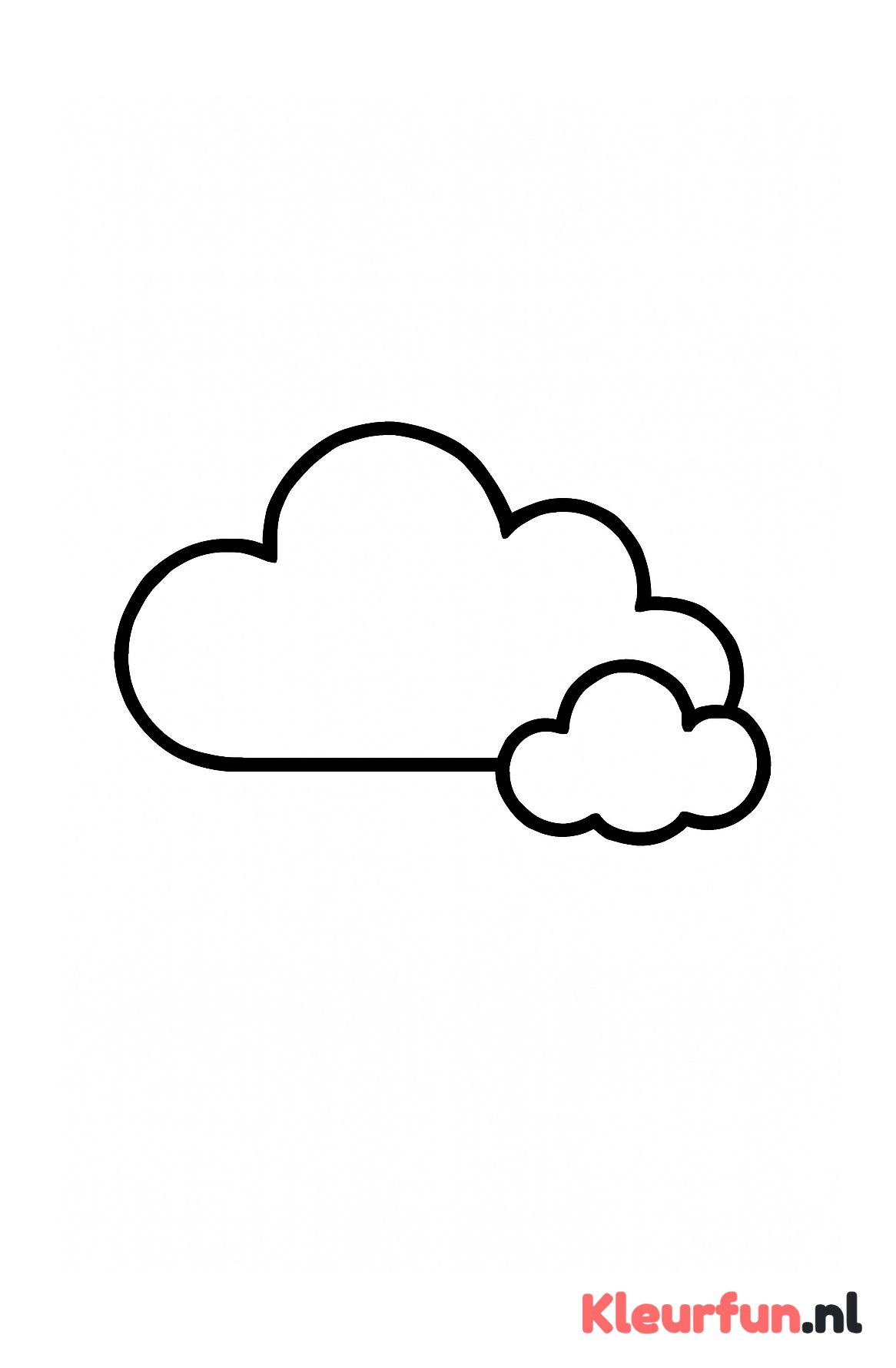 Platte en puffige wolk