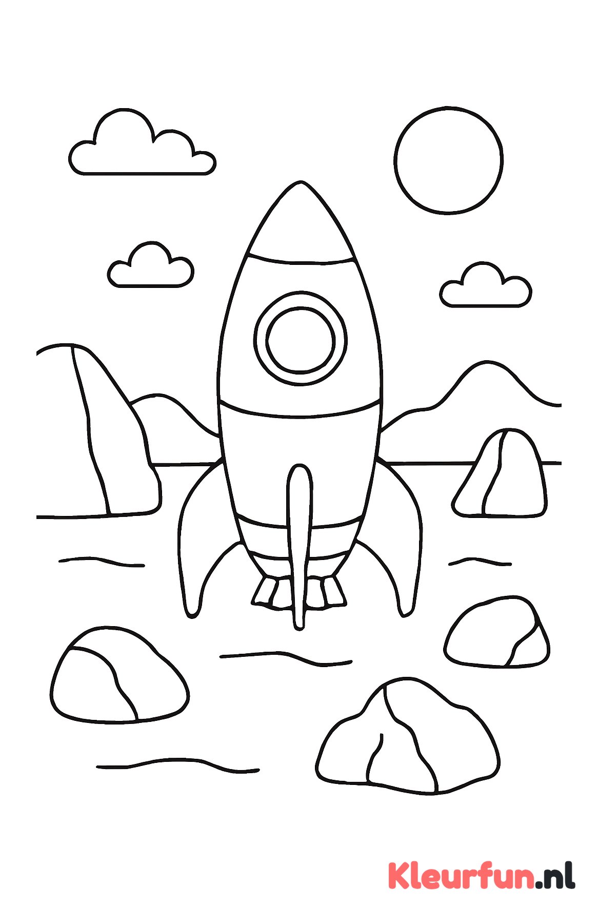 Raket landen op buitenaardse planeet