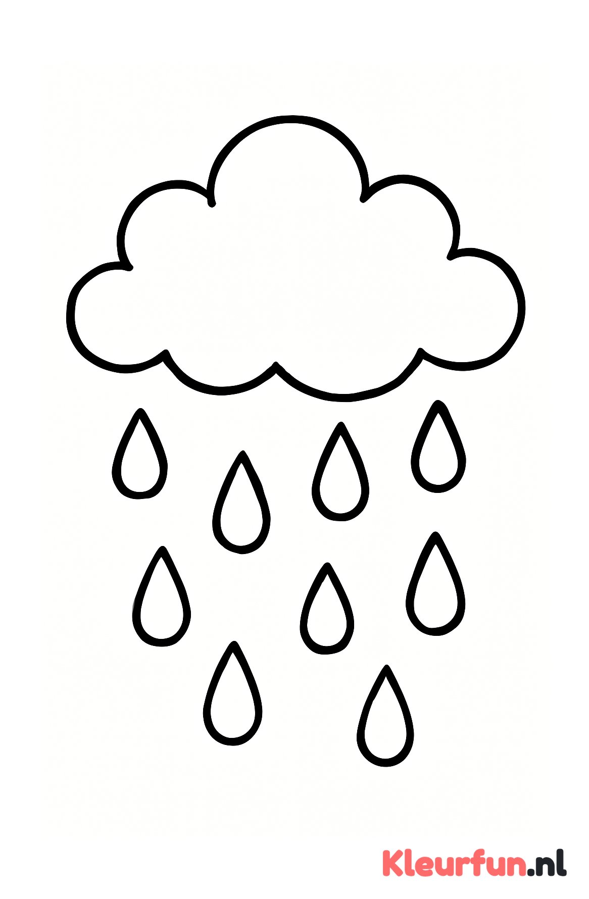 Wolk met regen