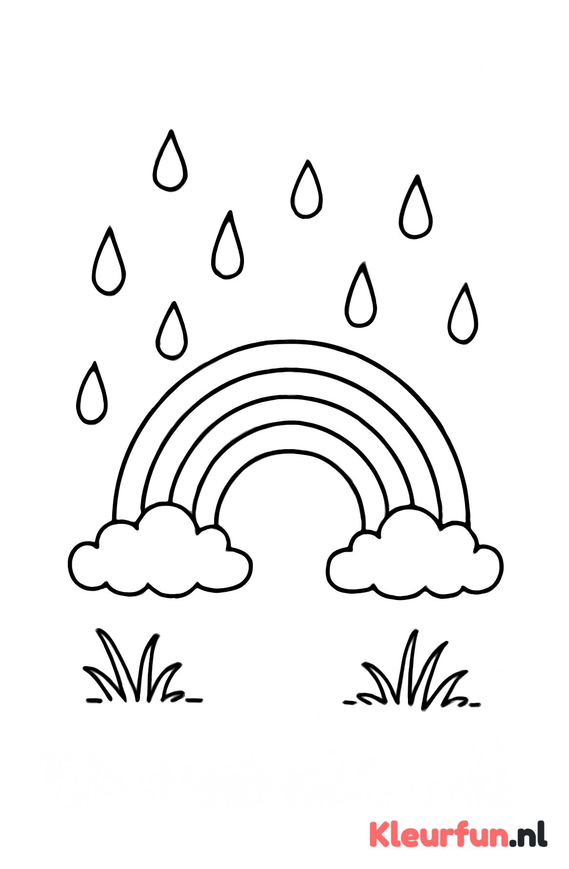 Regenboog uit de regen