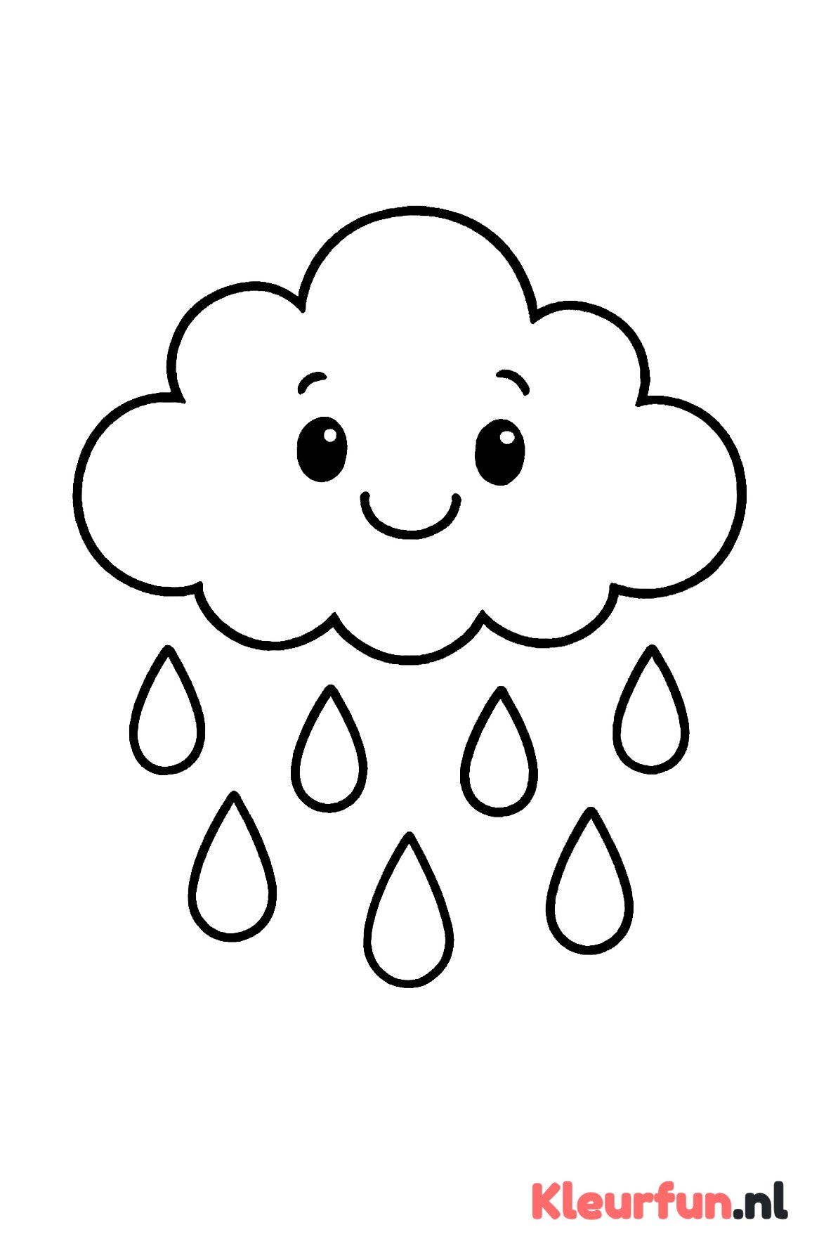 Regenwolk met druppels
