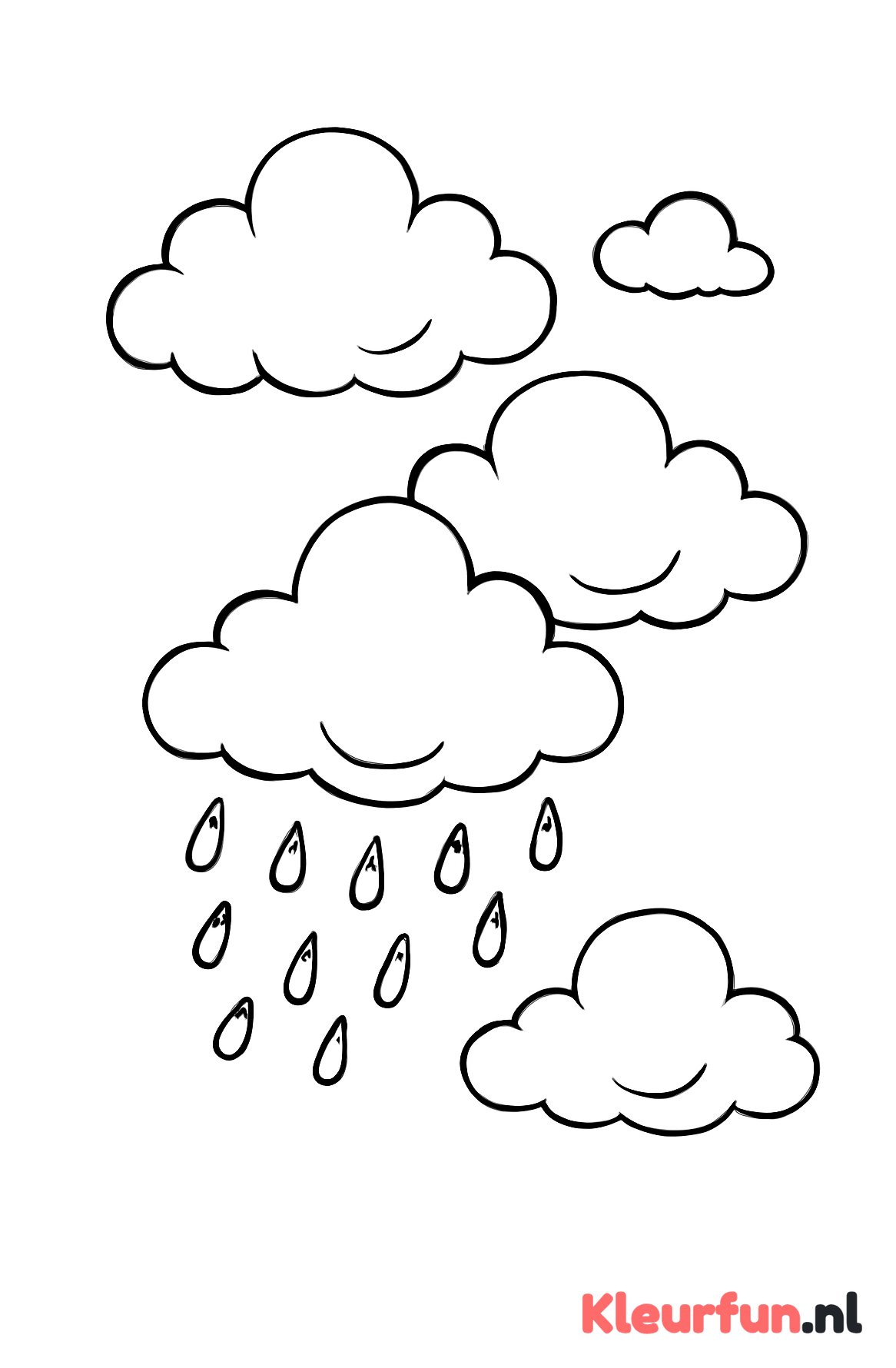 Regenwolk met regendruppels