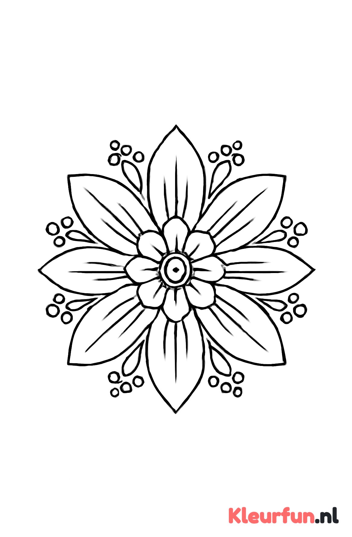 Mandala met repetitief bloemmotief