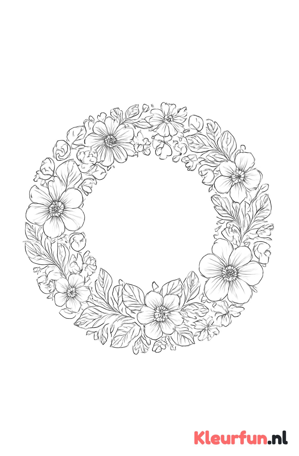 Ronde bloemenkrans