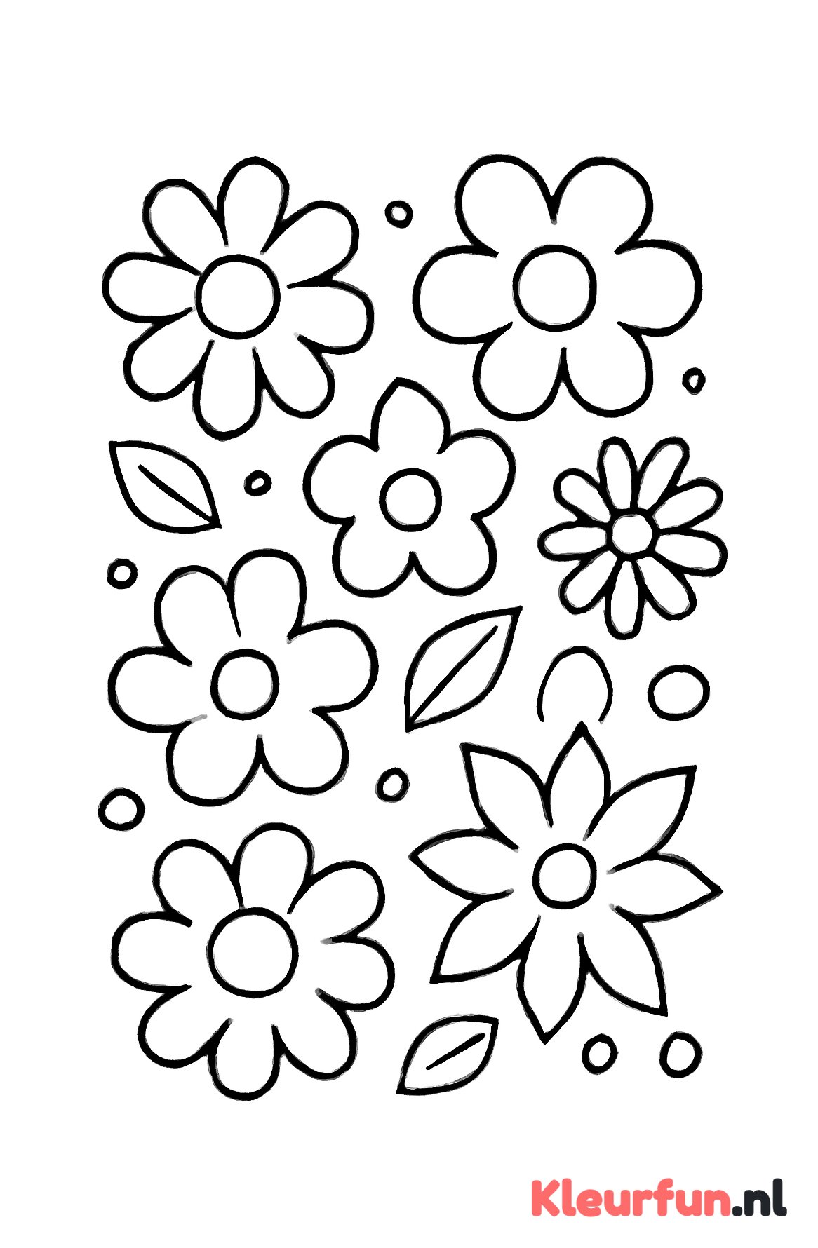 Simpele grote bloemetjes