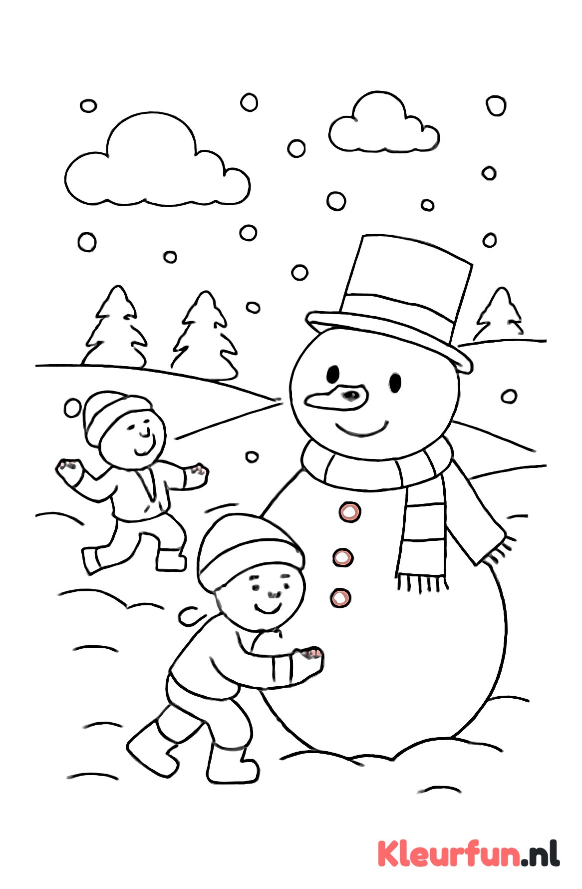 Sneeuwpop en sneeuwballengevecht