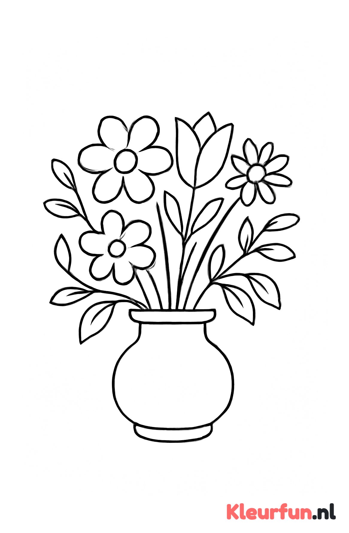 Speelse bloemen in vaas