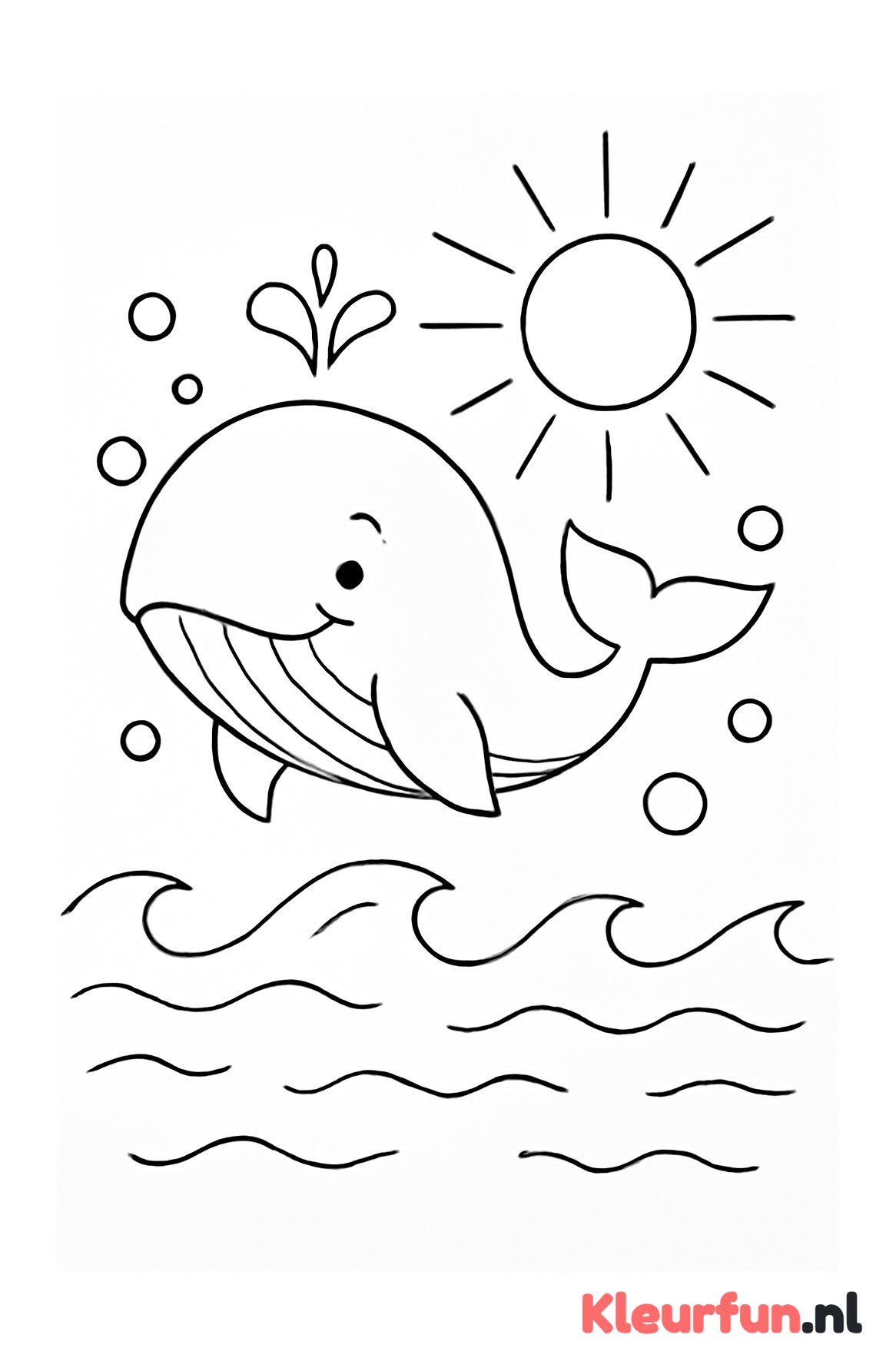 Springende walvis met luchtbellen