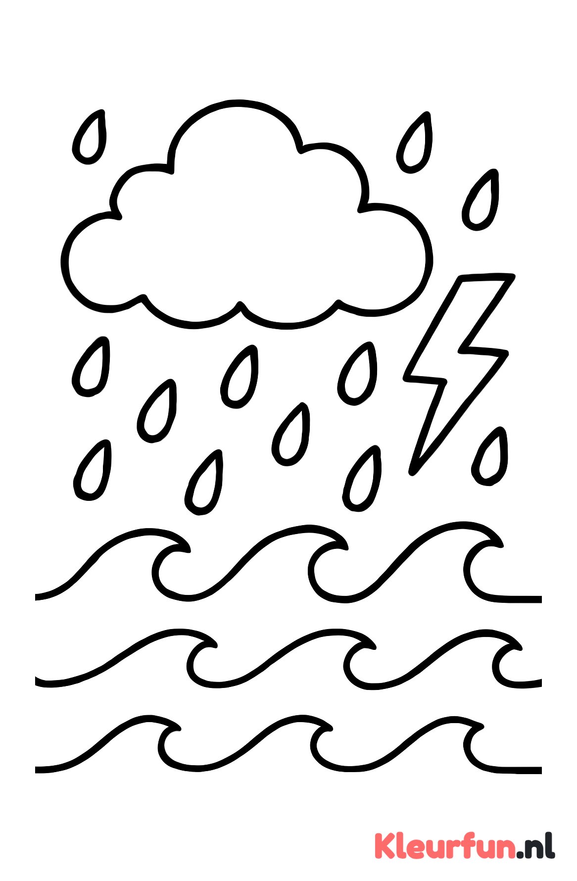 Eenvoudige storm op het meer