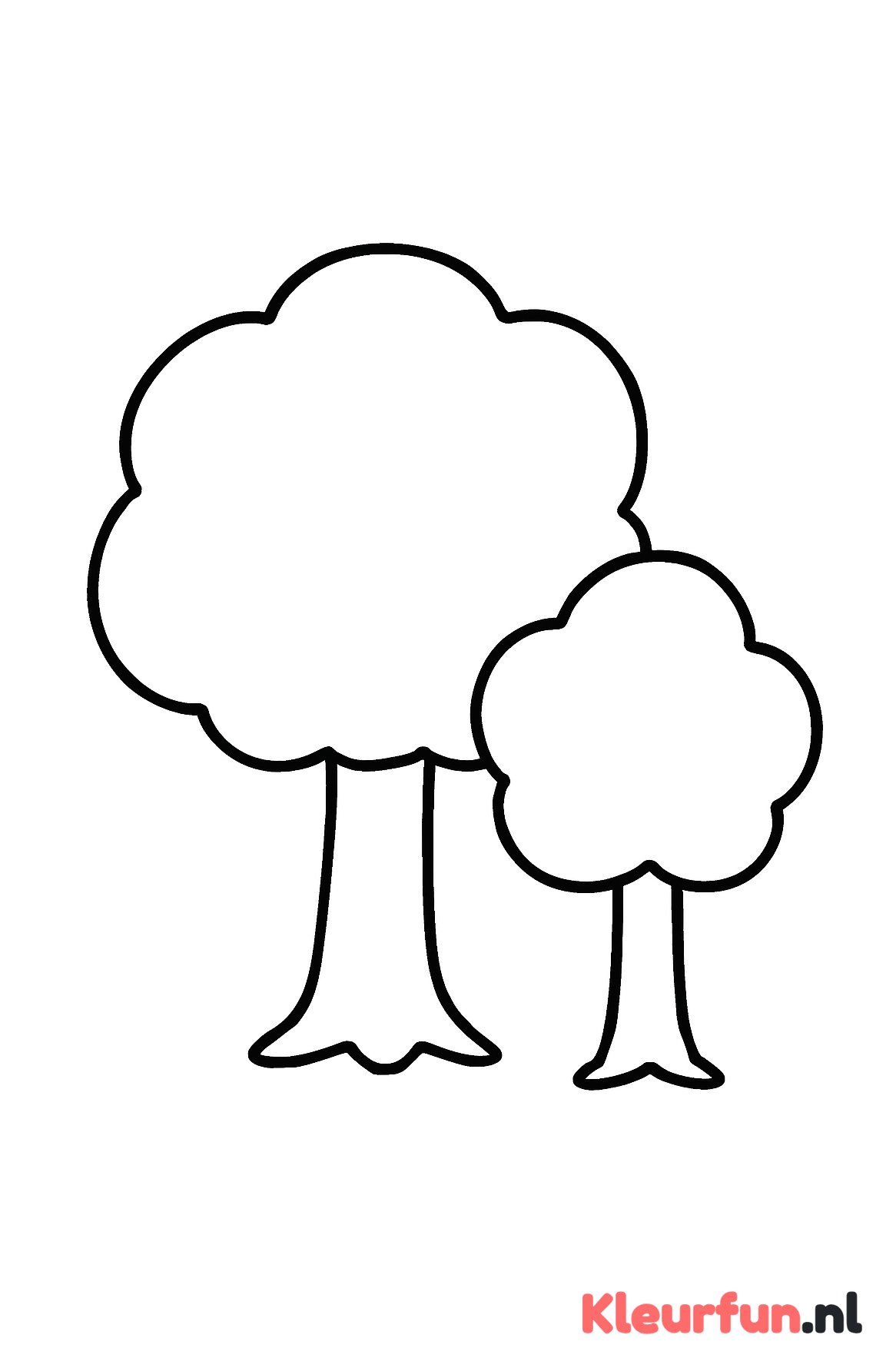 Twee ronde bomen