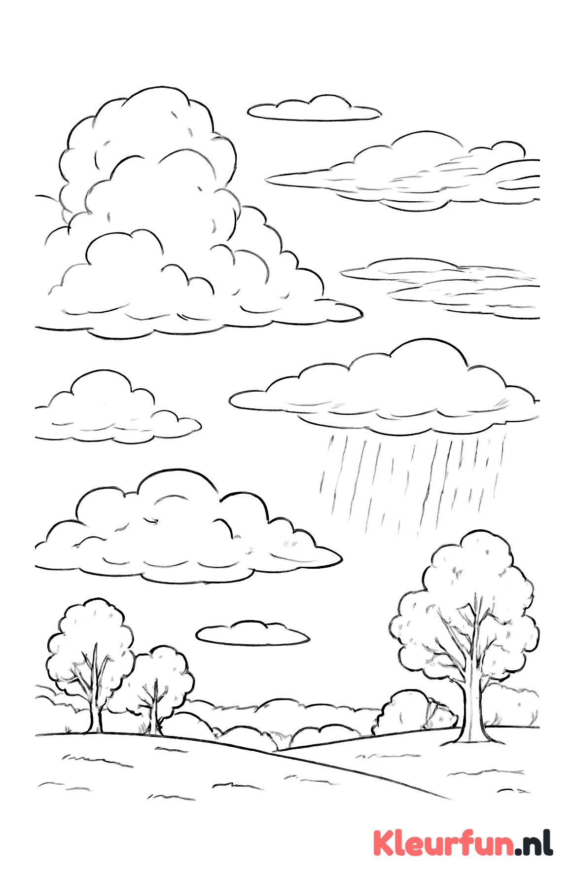 Verschillende soorten wolken in de hemel