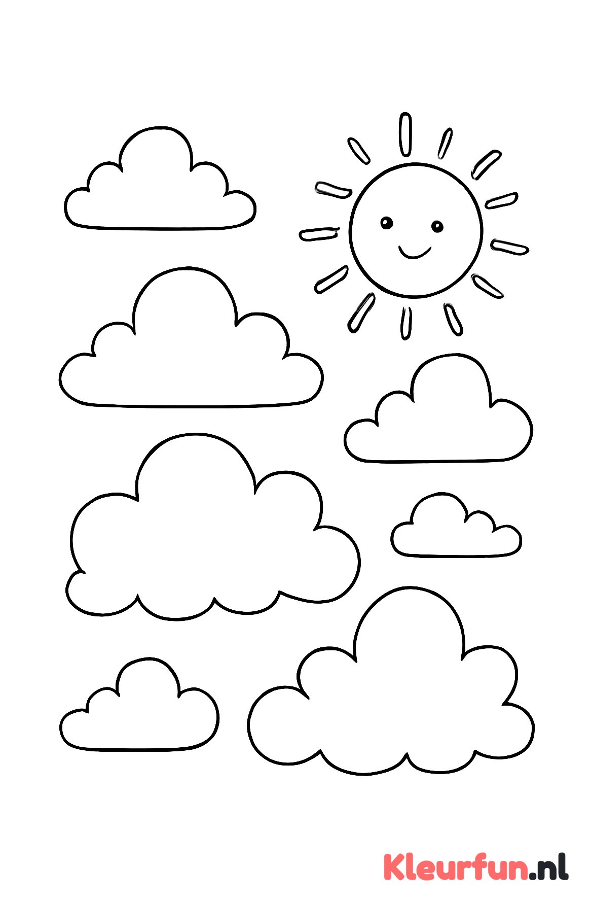 Verschillende wolken in de lucht