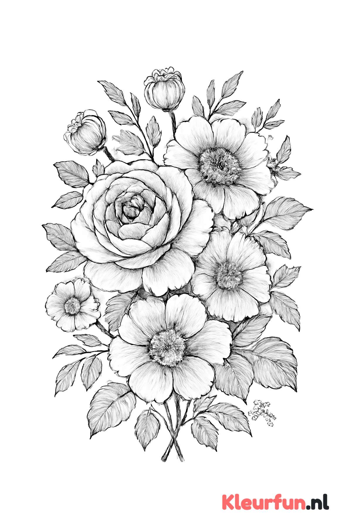 Vintage bloemenschikking