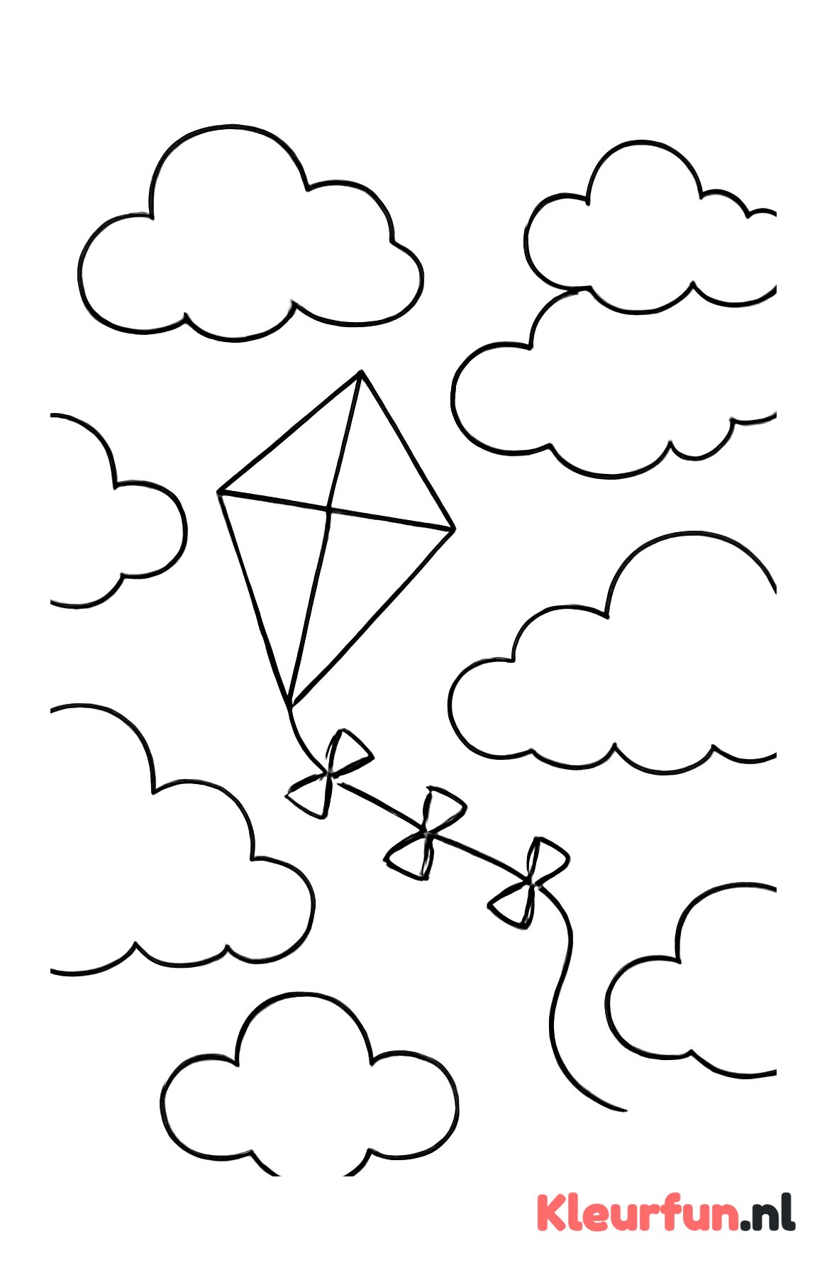 Vlieger tussen de wolken