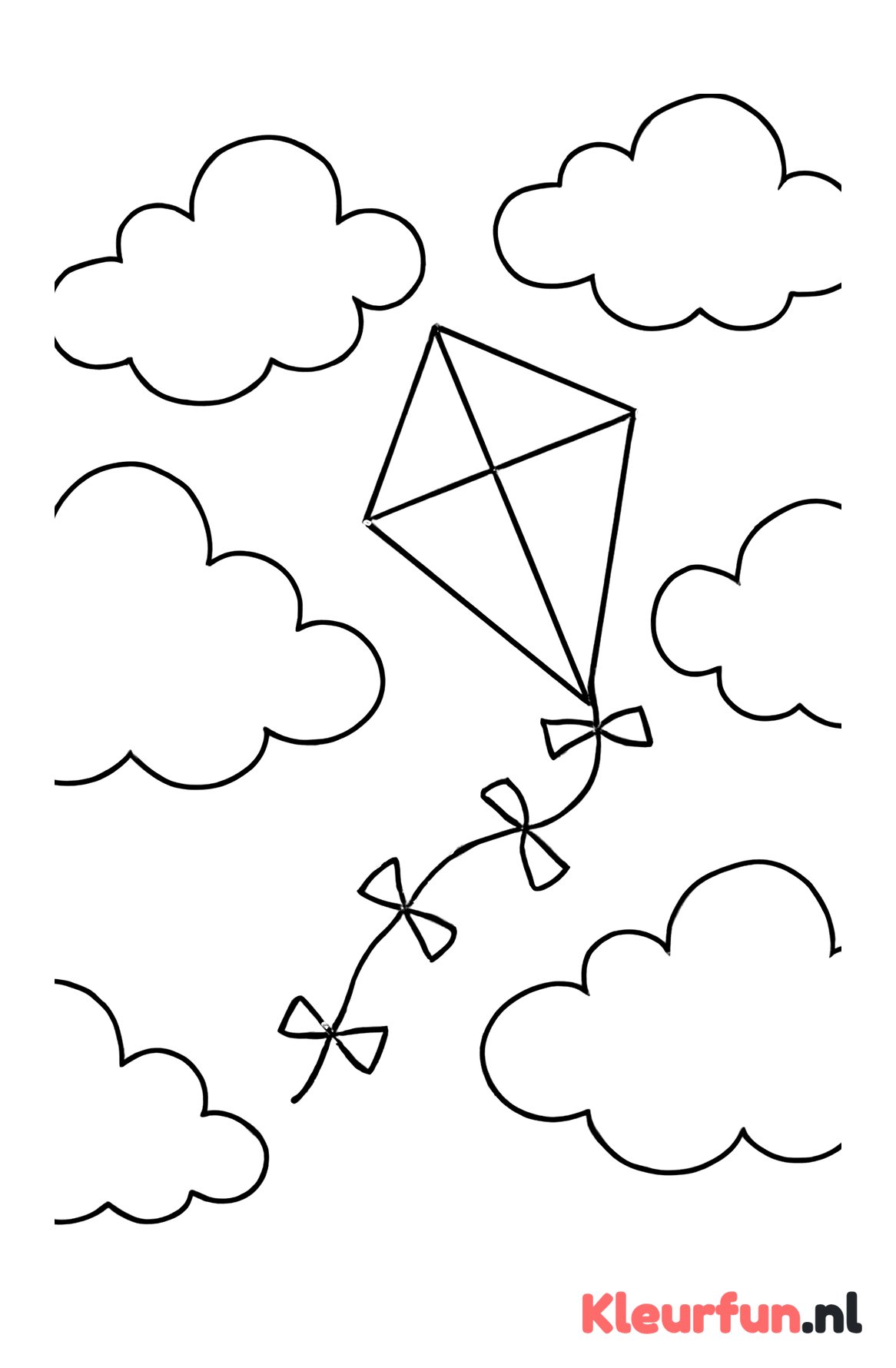 Vlieger tussen de wolken