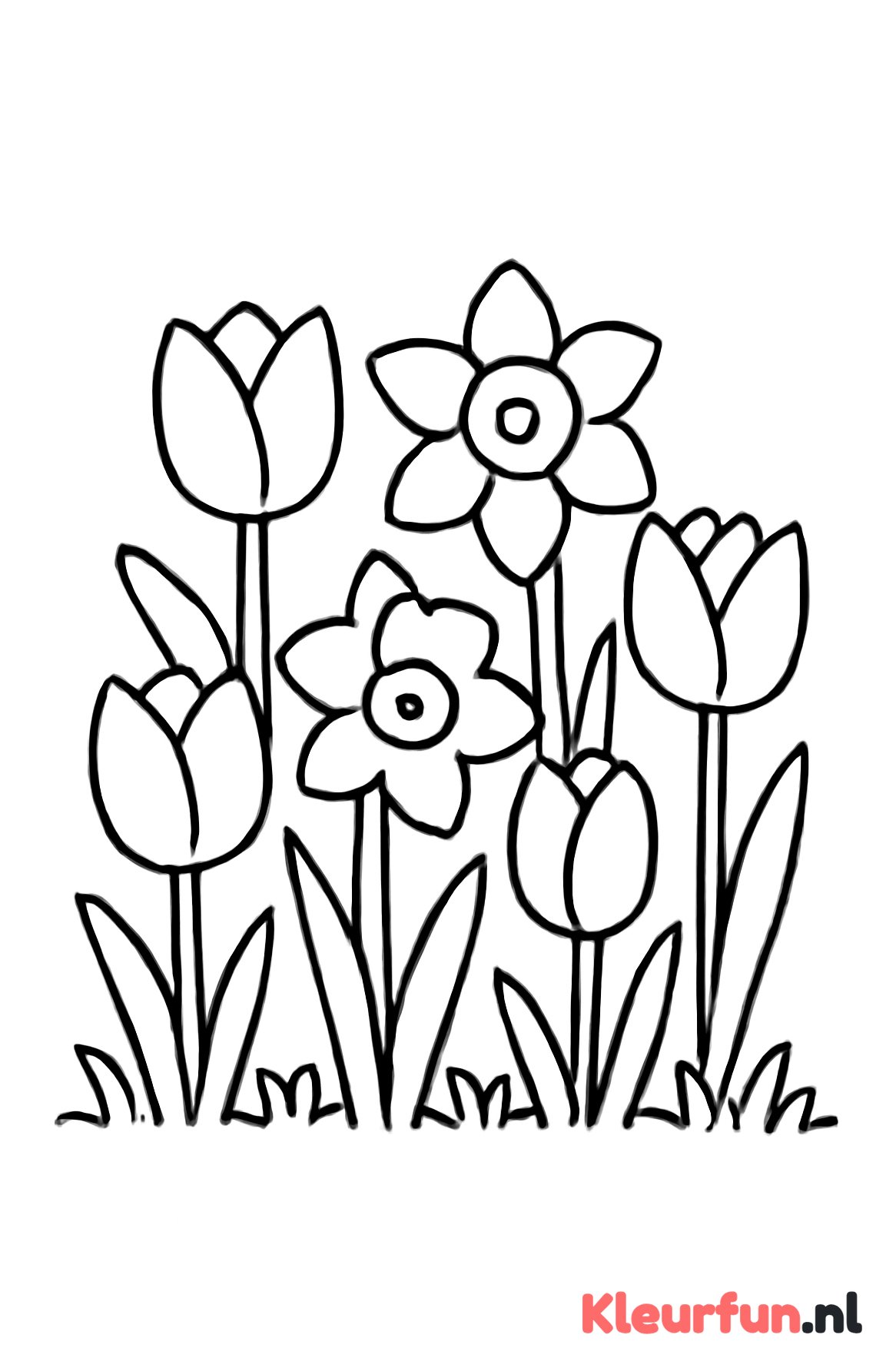 Grote bloemen in het voorjaar