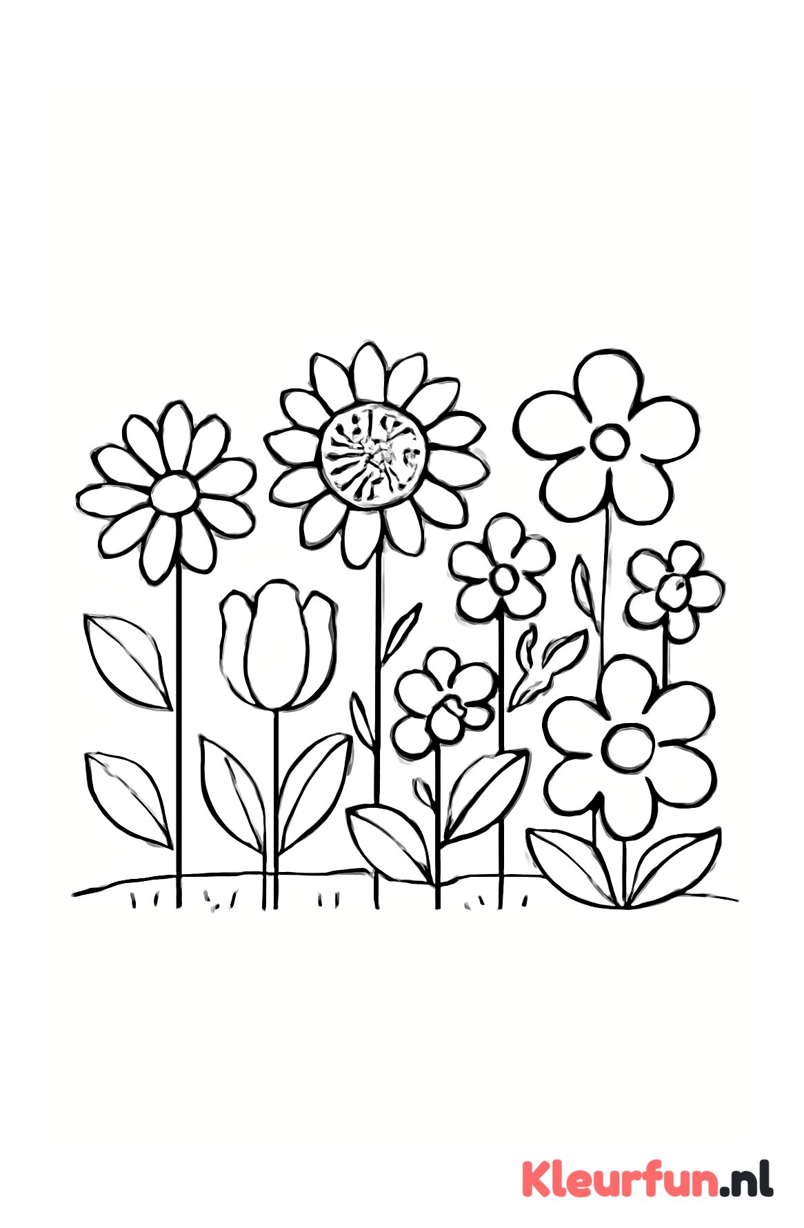 Vrolijke bloementuin