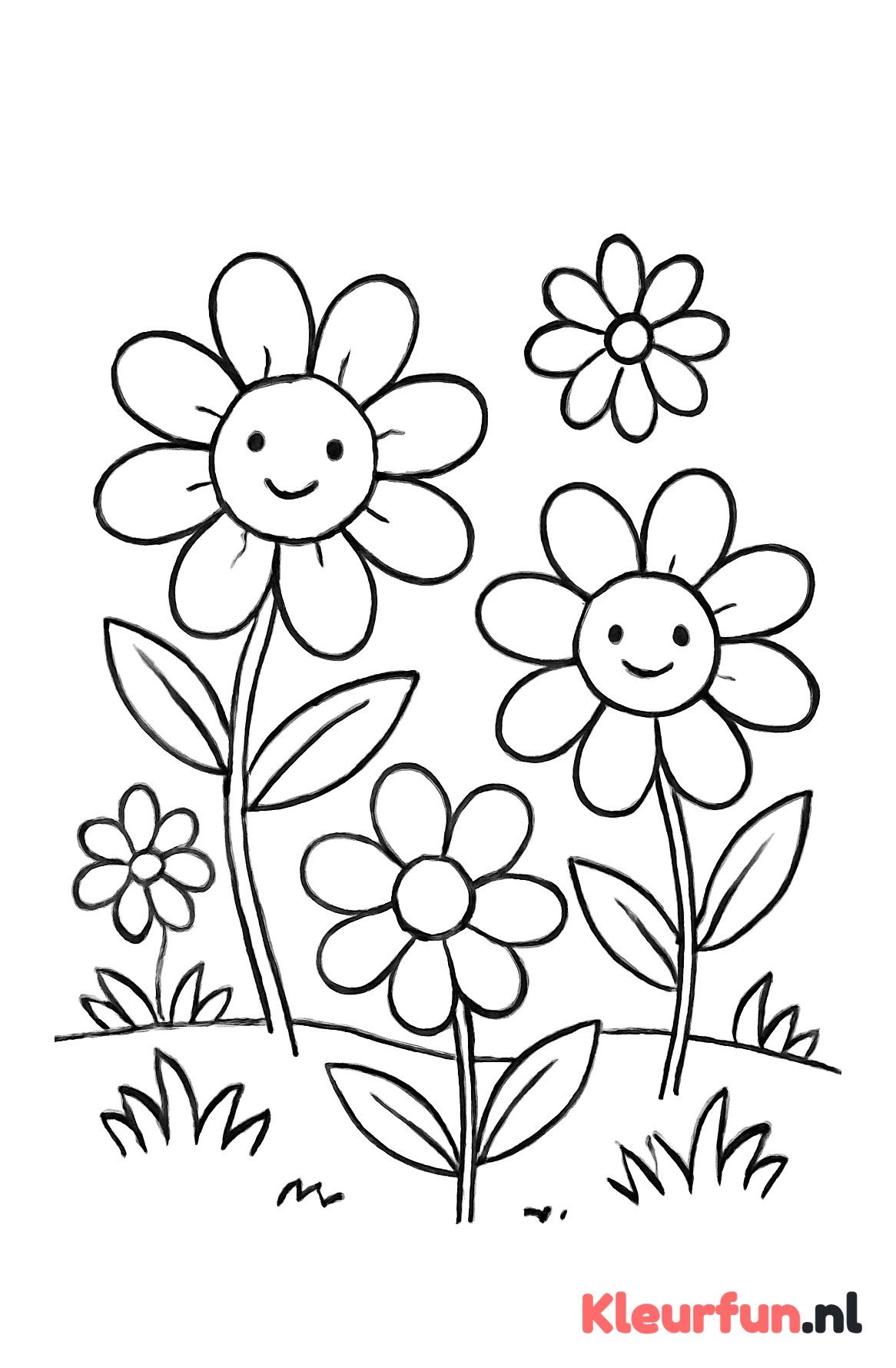 Vrolijke bloemetjes in de weide