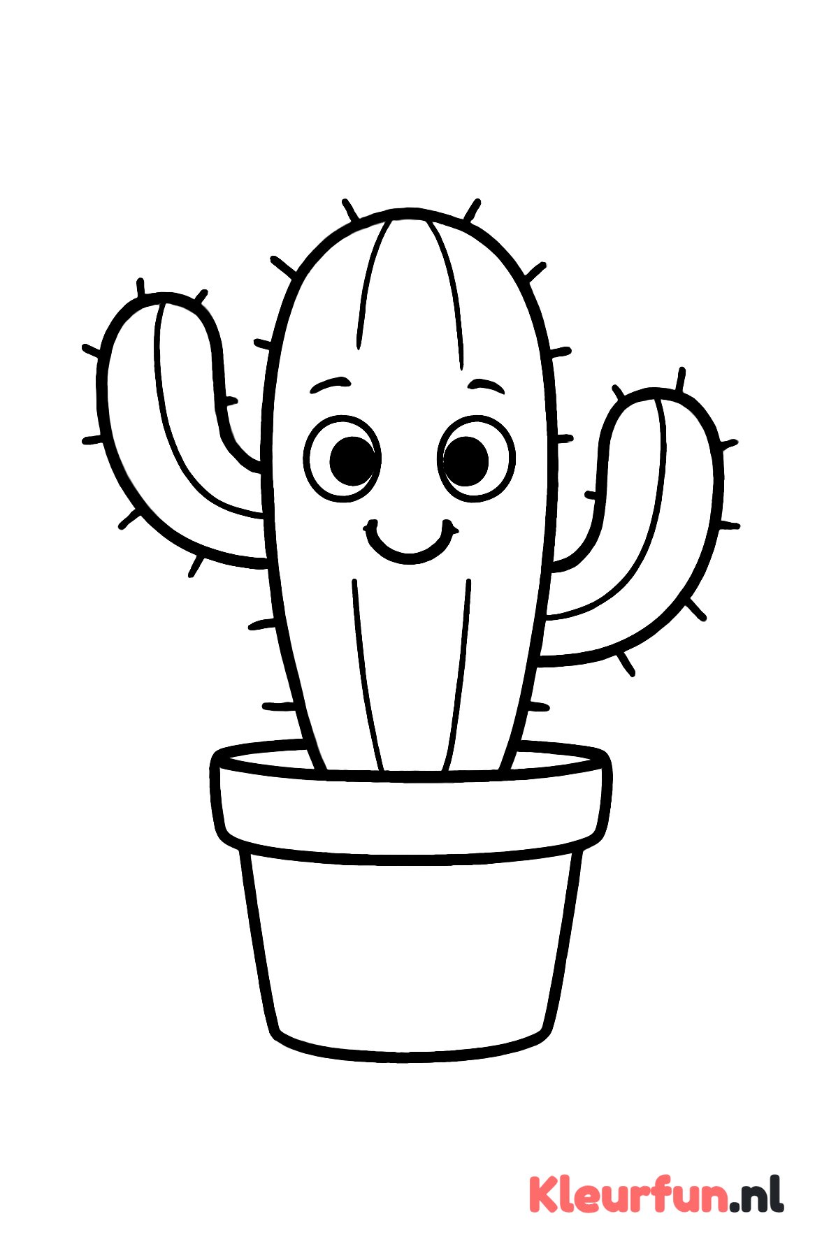 Vrolijke cactus met gezicht