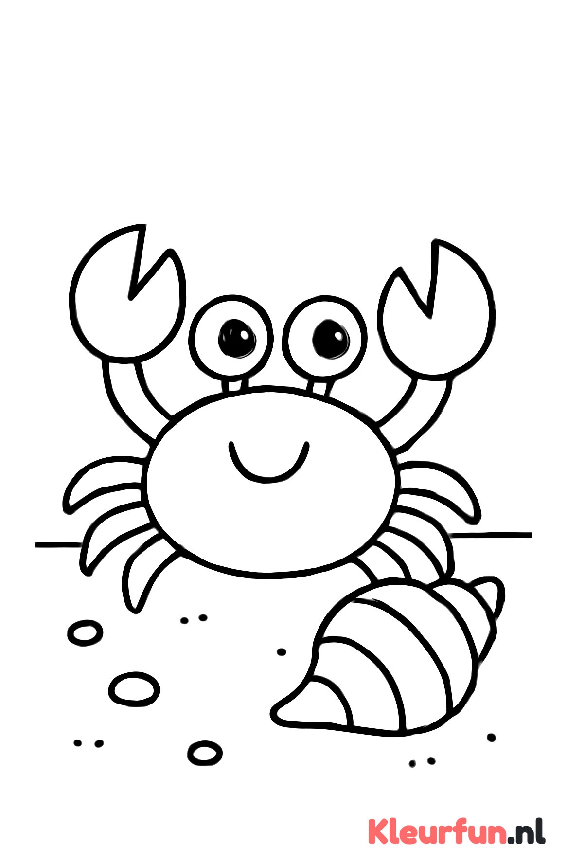 Vrolijke krab op zand