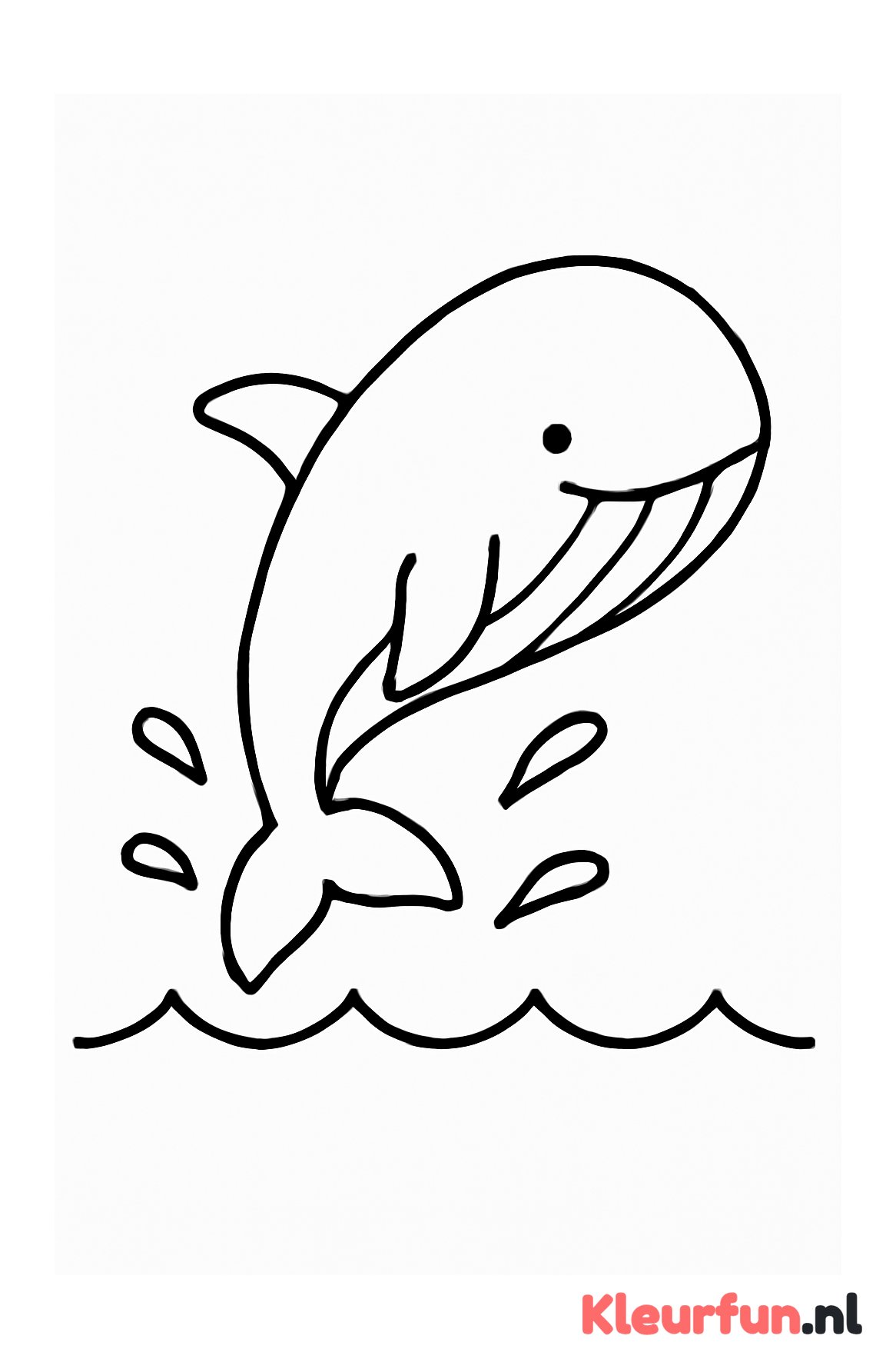 Walvis die uit het water springt