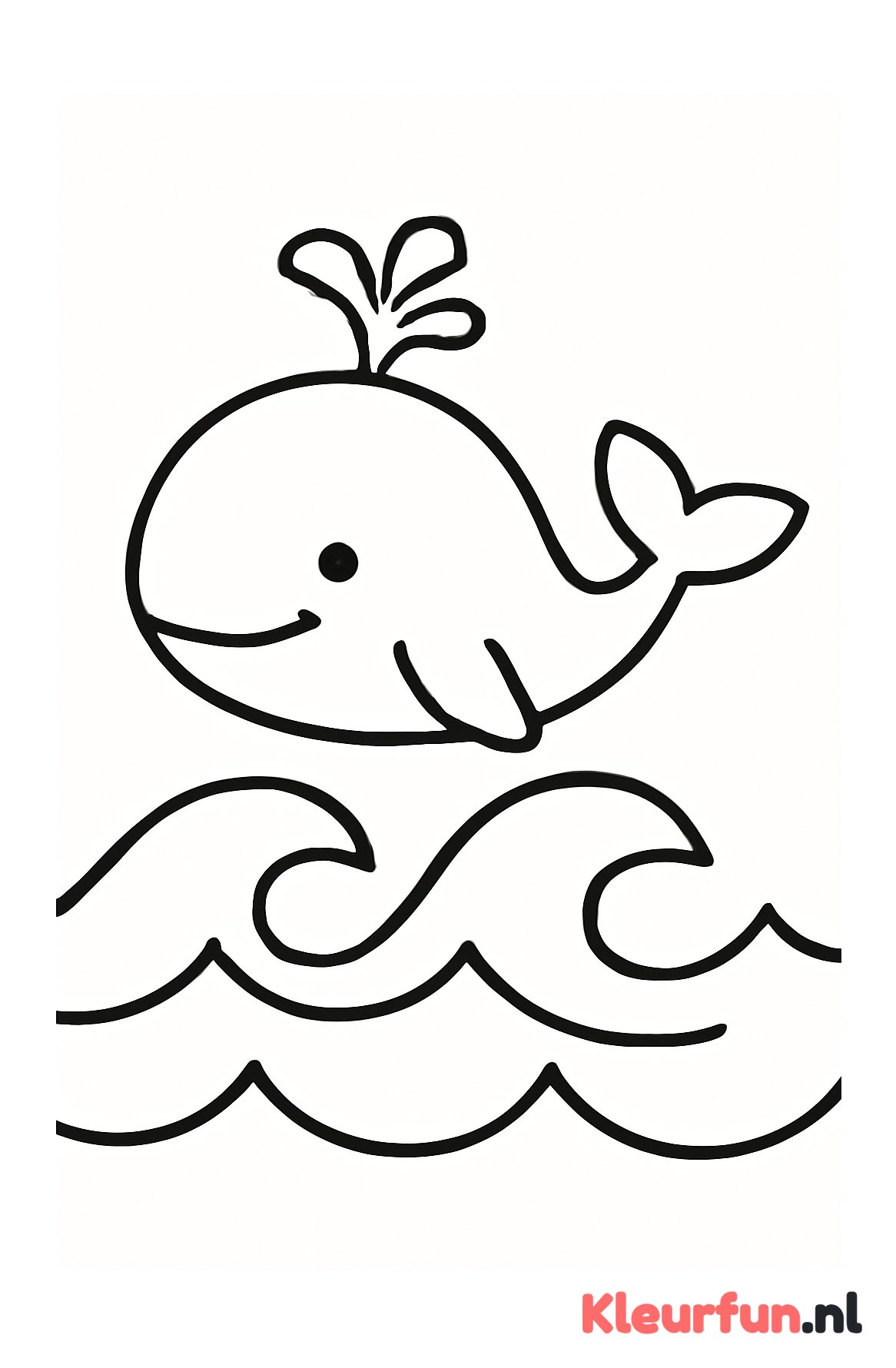 Vrolijke walvis springt boven de golven