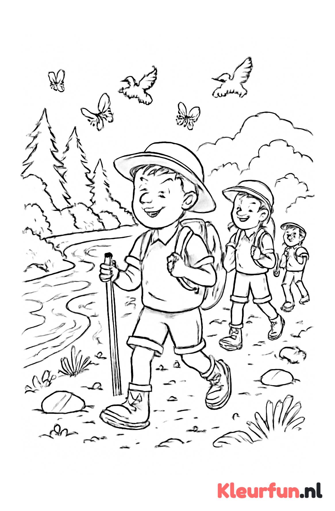 Wandelen in de natuur tijdens de zomervakantie