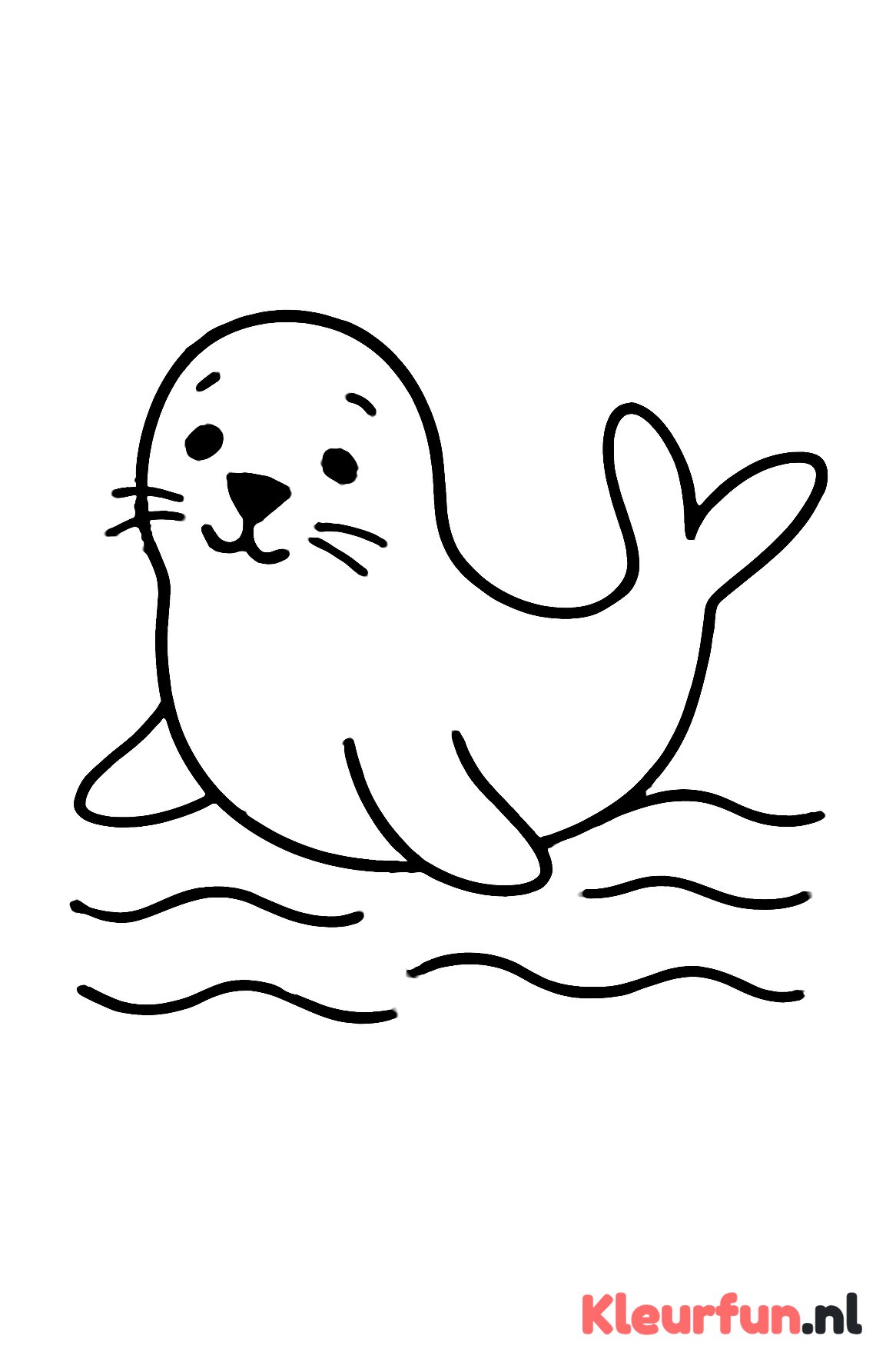 Zeehond die zwemt