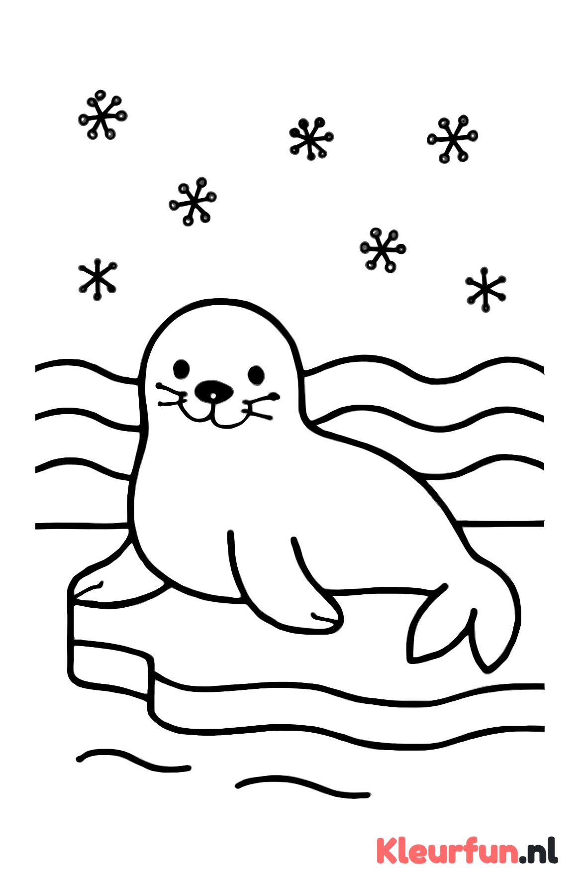 Zeehond op het ijs