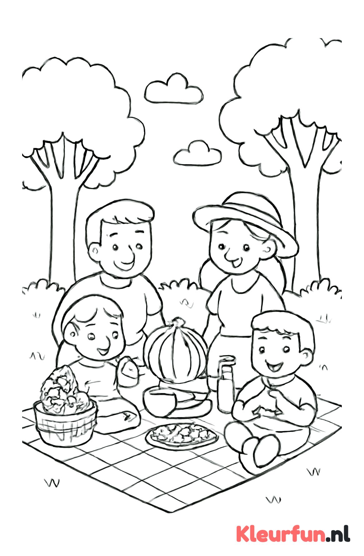 Zomerse picknick in het park