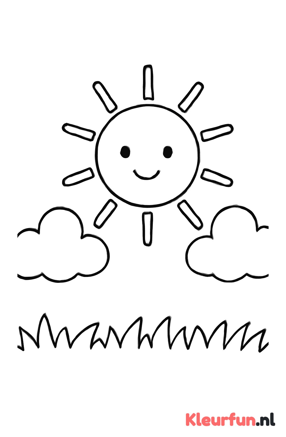 Zon en grasveld in de zomer