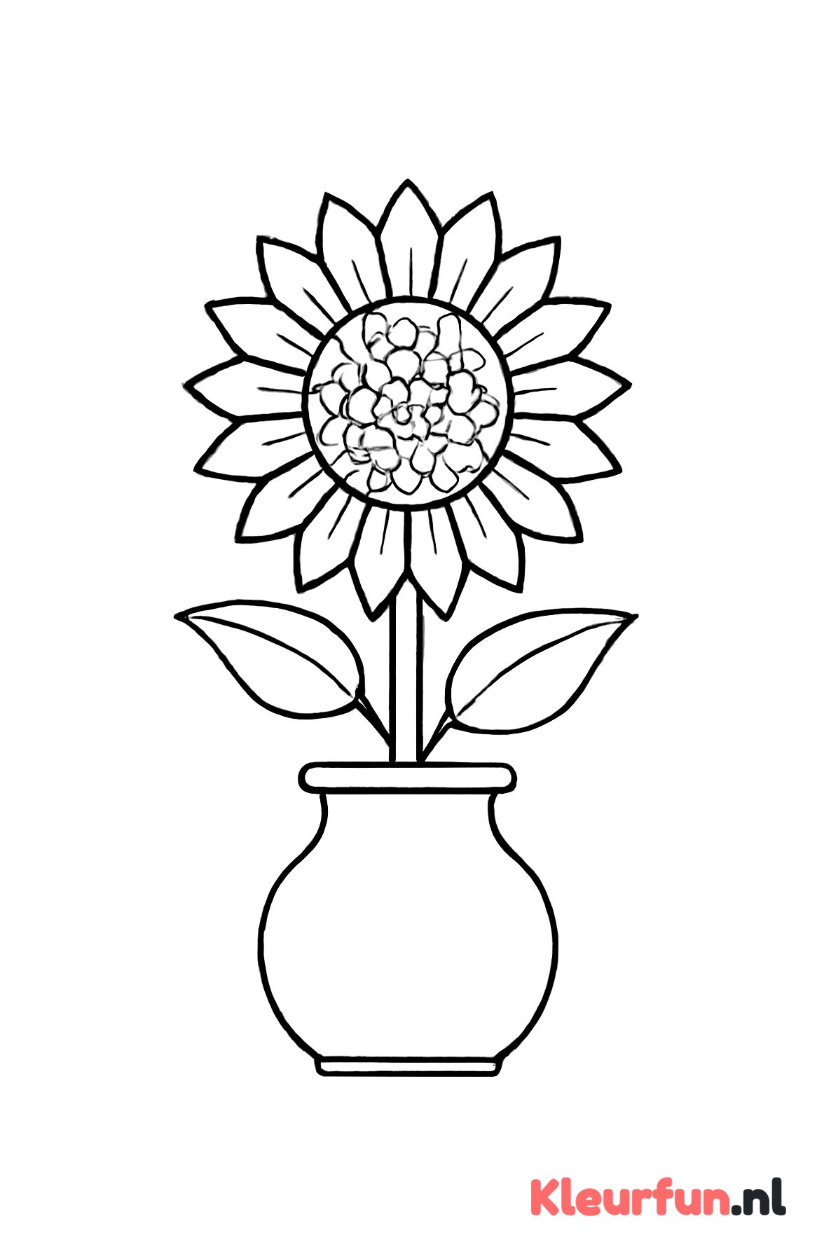 Zonnebloem in vaas