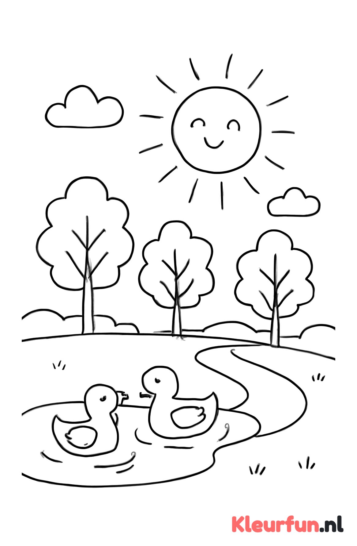 Zonneschijn en Eendjes in het Lentepark