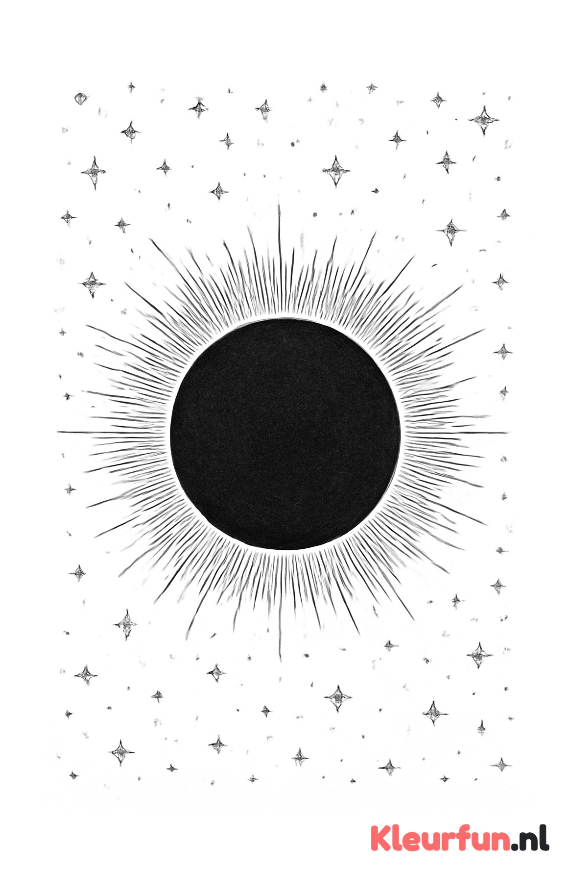 Zoncorona en sterren