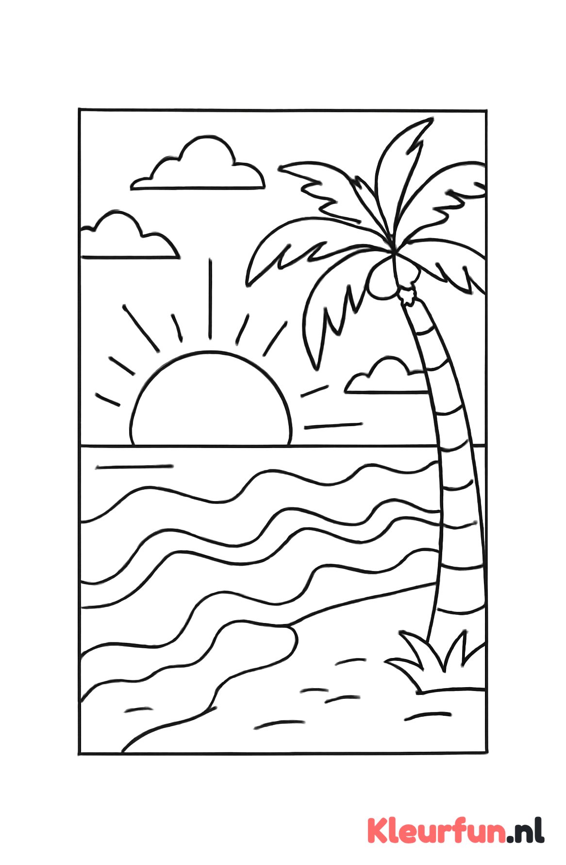 Zonsondergang aan het strand
