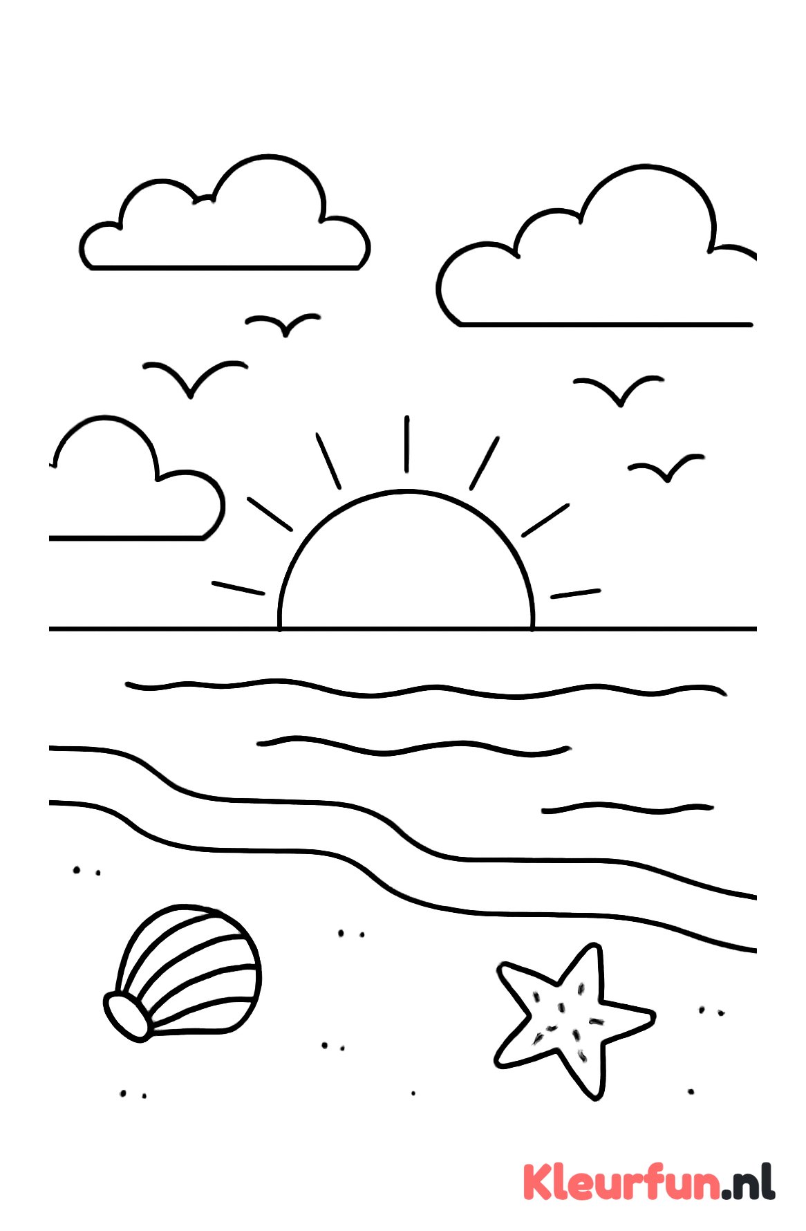 Zonsondergang aan het strand